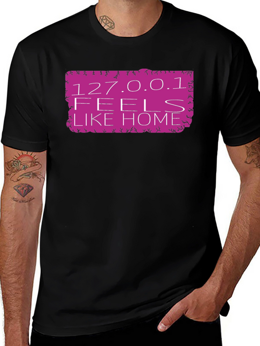 127.0.0.1 Feels Like Home Black T-Shirt