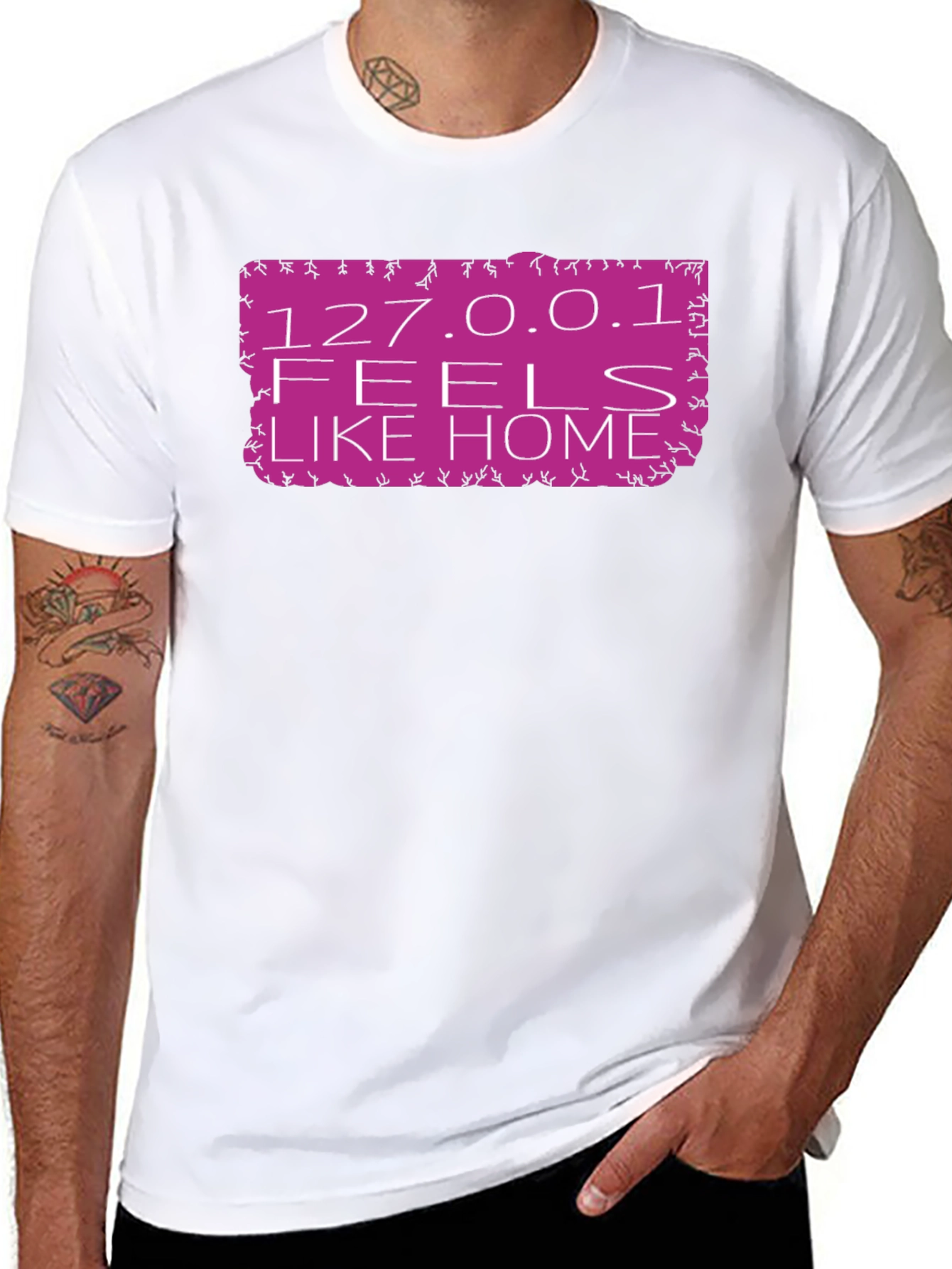 127.0.0.1 Feels Like Home Black T-Shirt