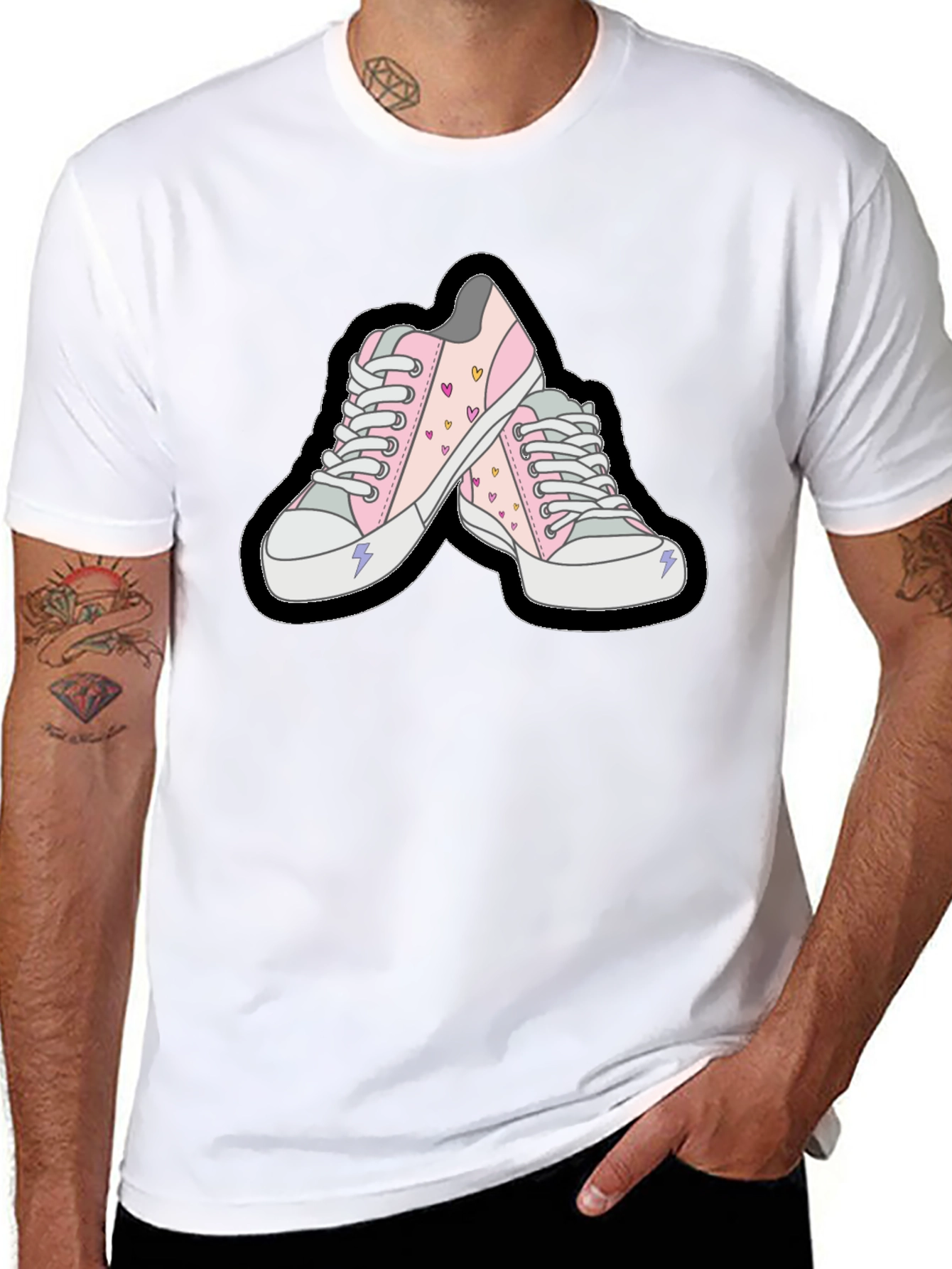 Cute Pink Sneaker Graphic T-Shirt
