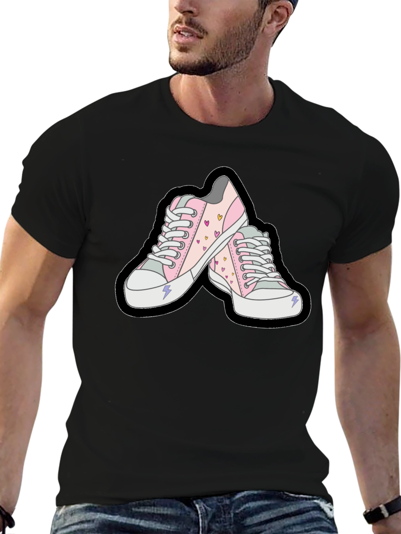 Cute Pink Sneaker Graphic T-Shirt