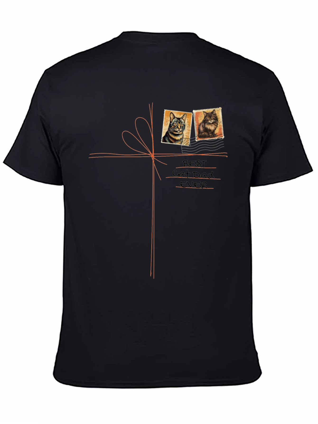 Best Cat Dad Ever Black T-Shirt