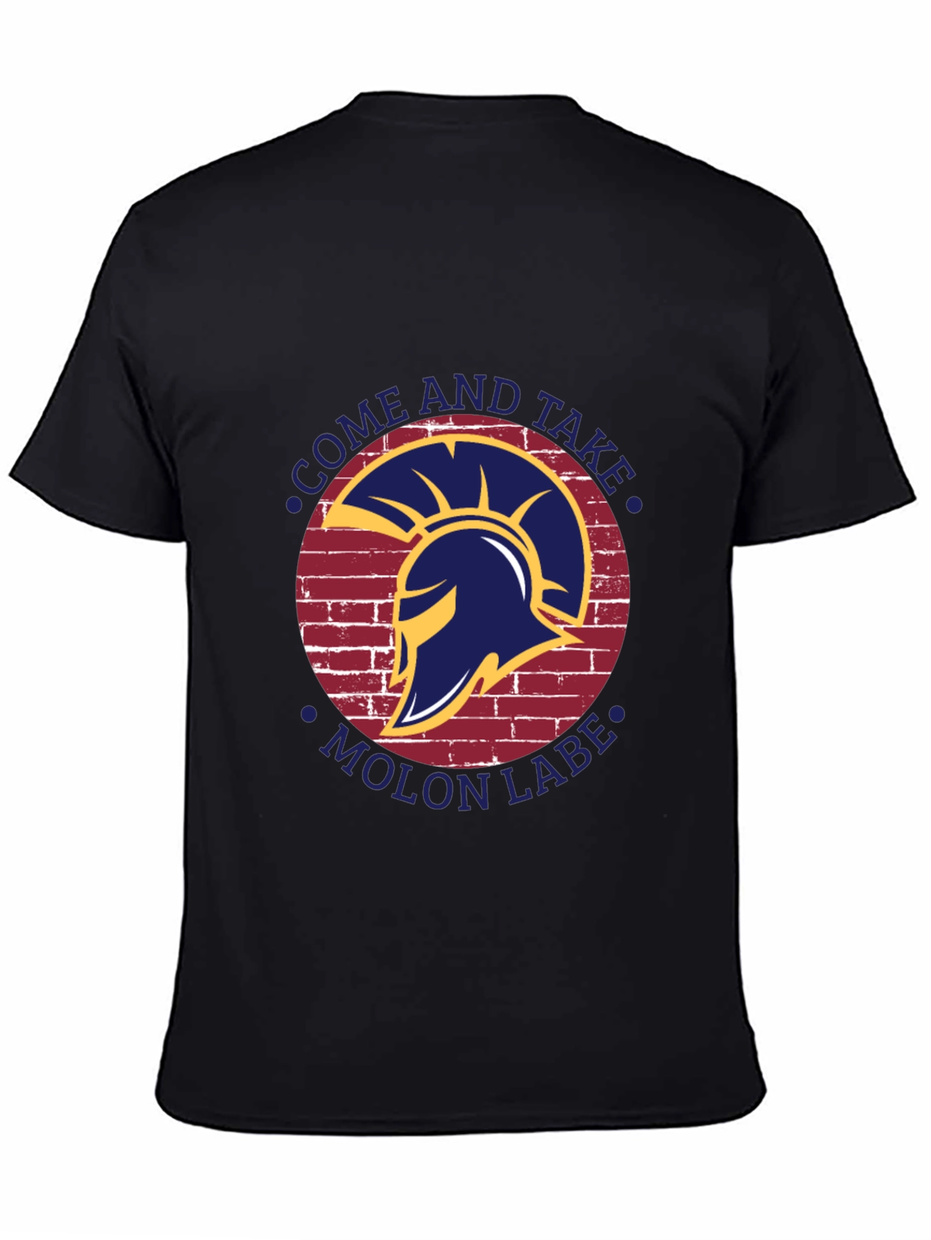 Molon Labe Spartan Helmet Graphic Tee