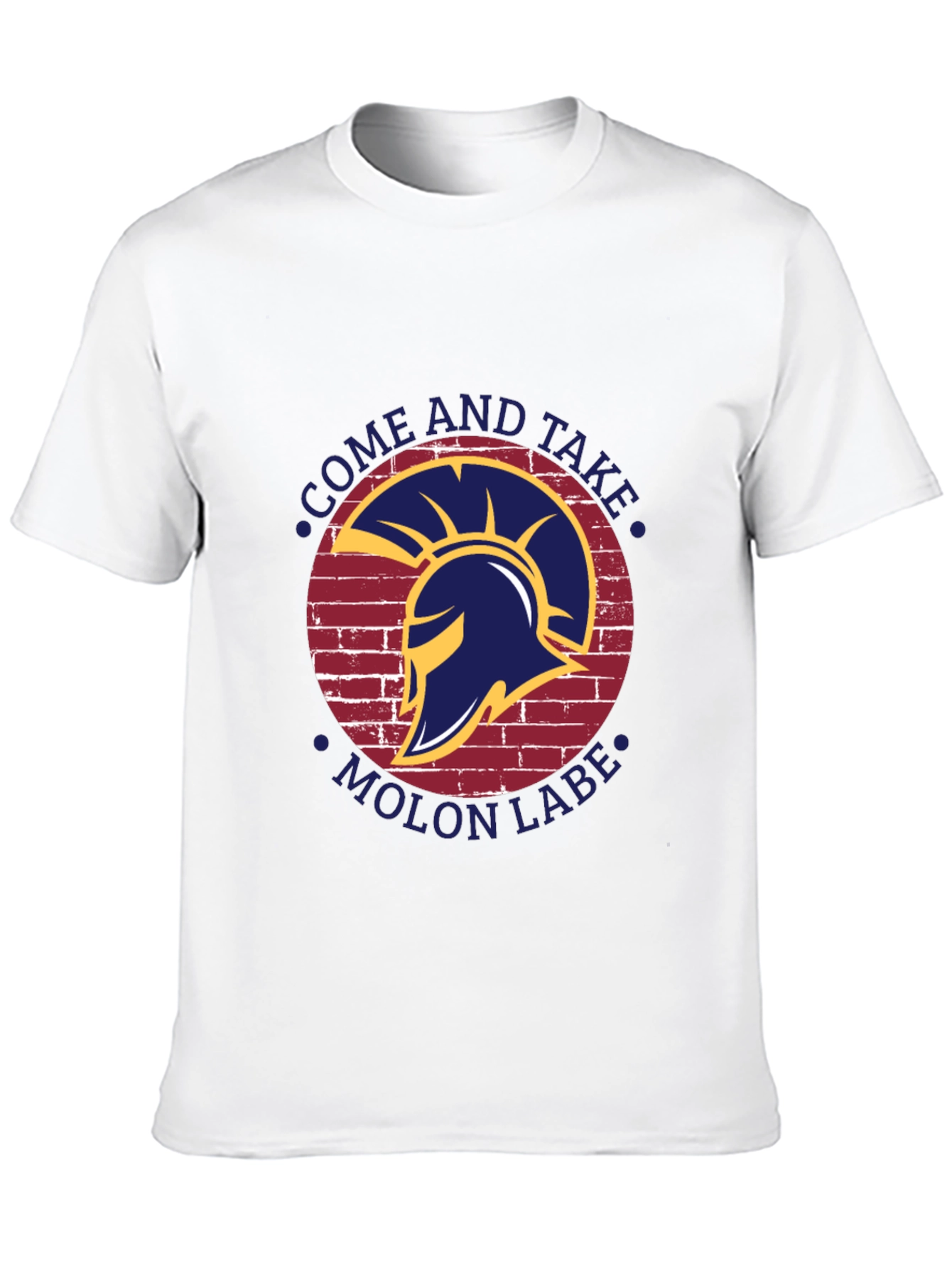 Molon Labe Spartan Helmet Graphic Tee