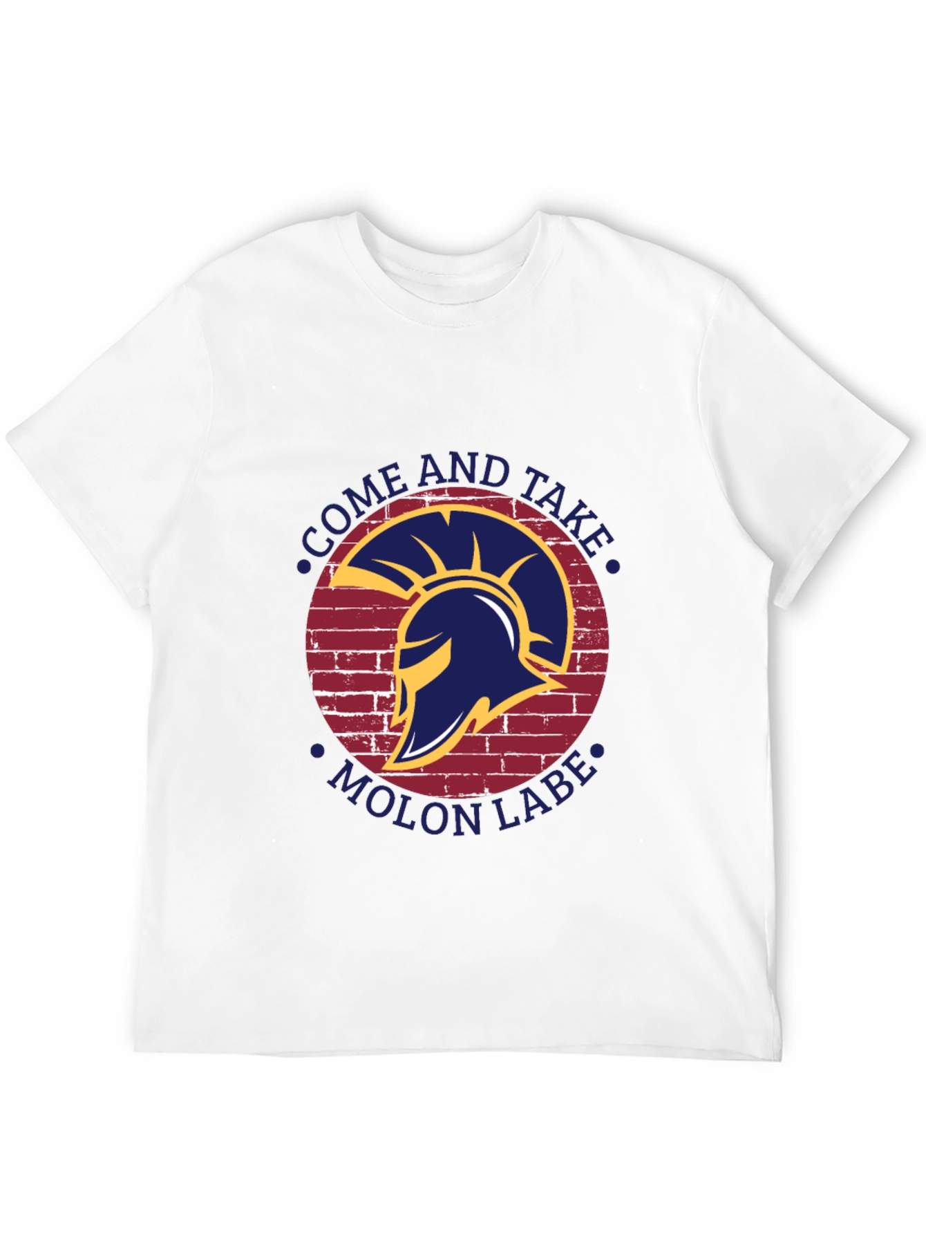 Molon Labe Spartan Helmet Graphic Tee