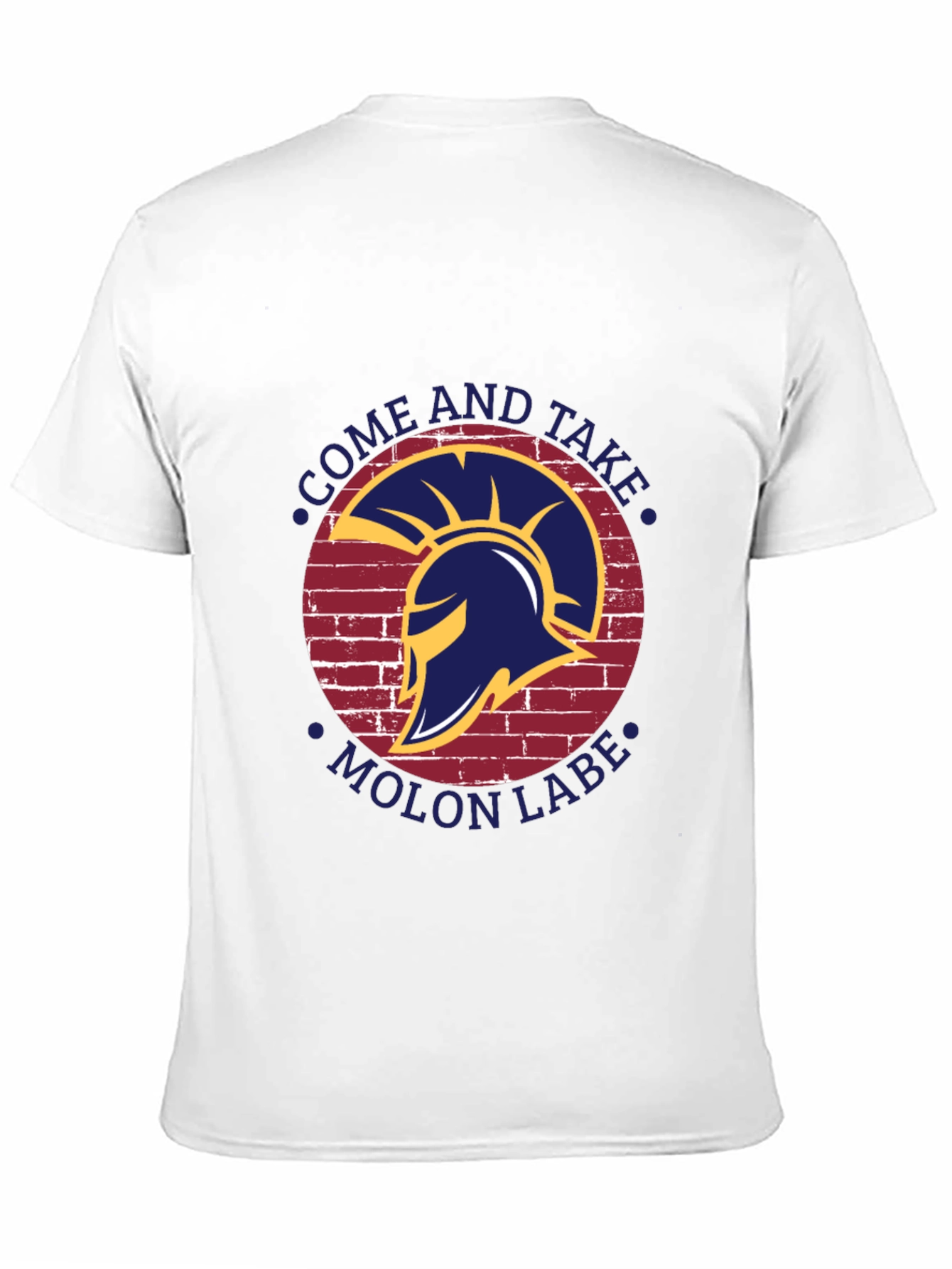 Molon Labe Spartan Helmet Graphic Tee