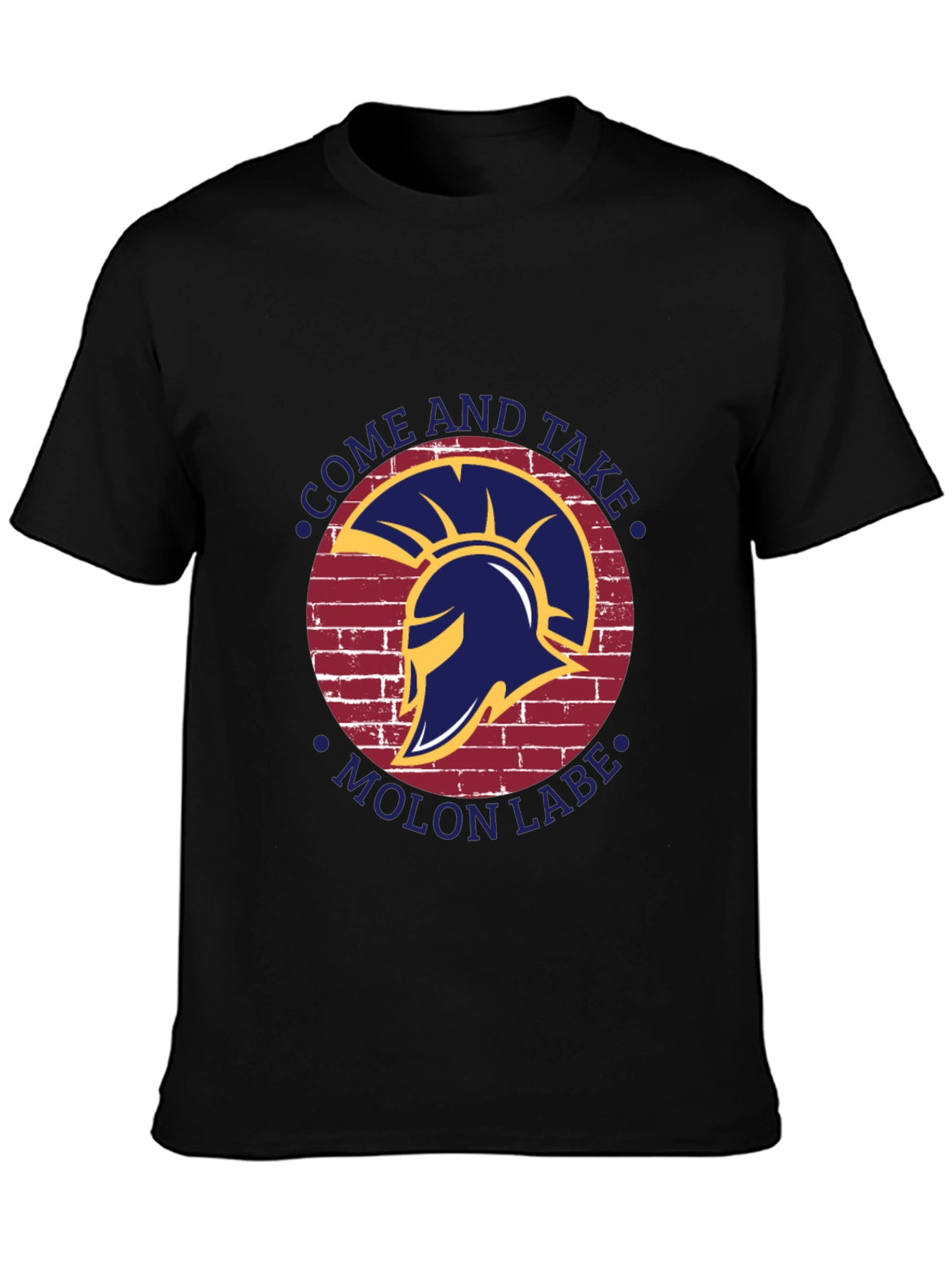 Molon Labe Spartan Helmet Graphic Tee