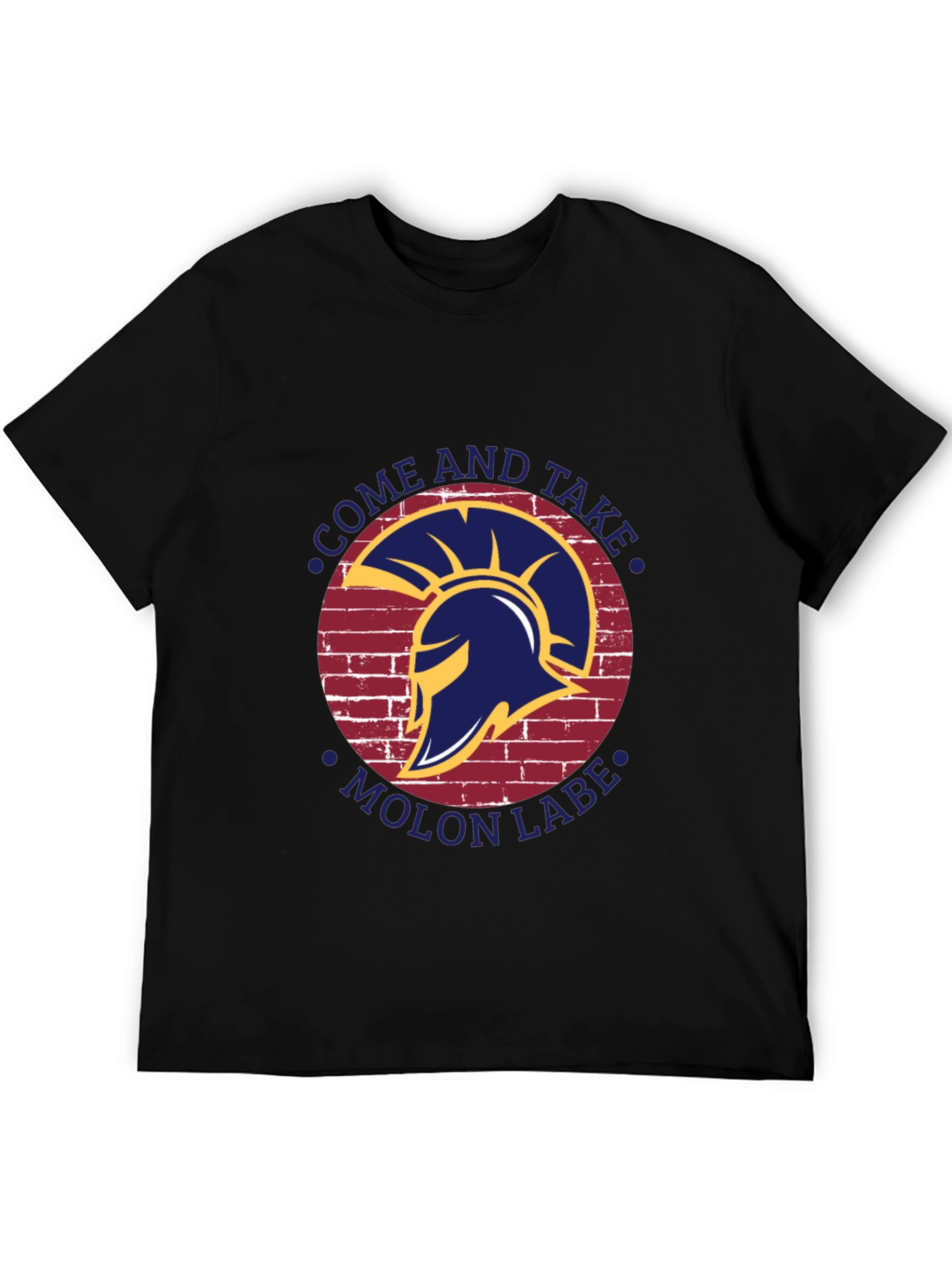 Molon Labe Spartan Helmet Graphic Tee