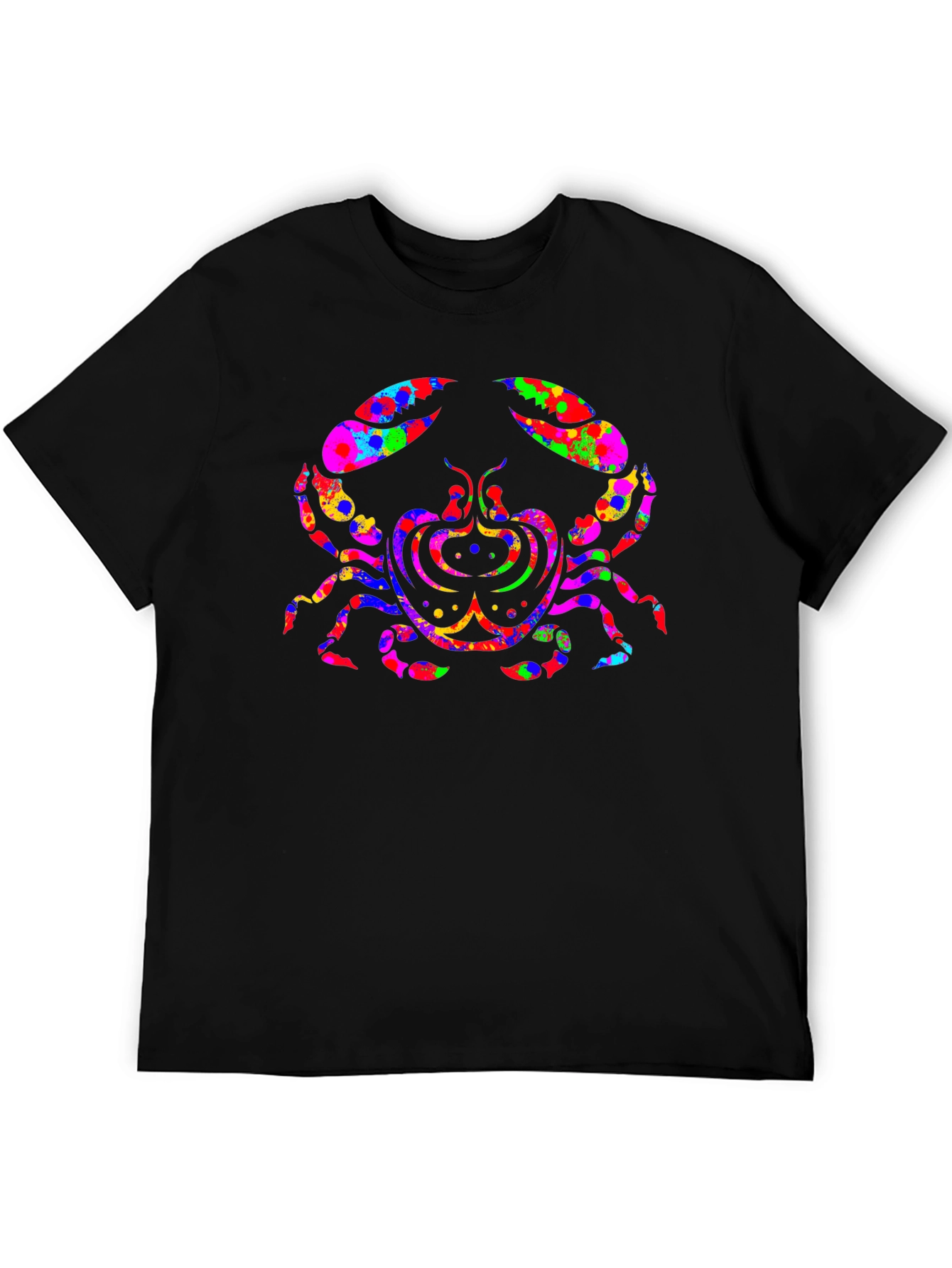 Psychedelic Crab Graphic Tee - Black