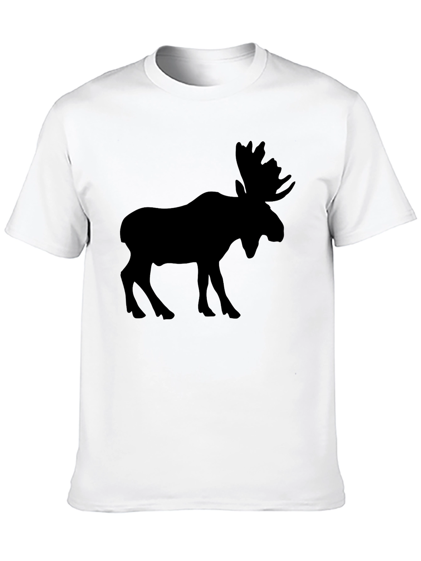 Moose Silhouette Black T-Shirt