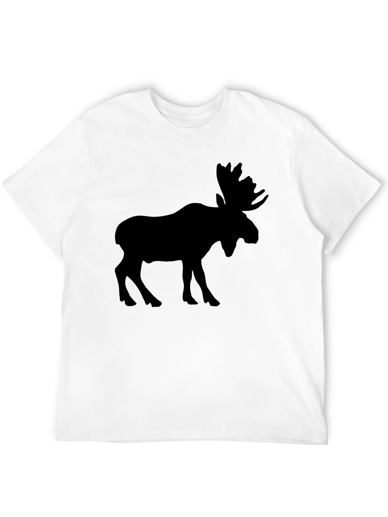 Moose Silhouette Black T-Shirt