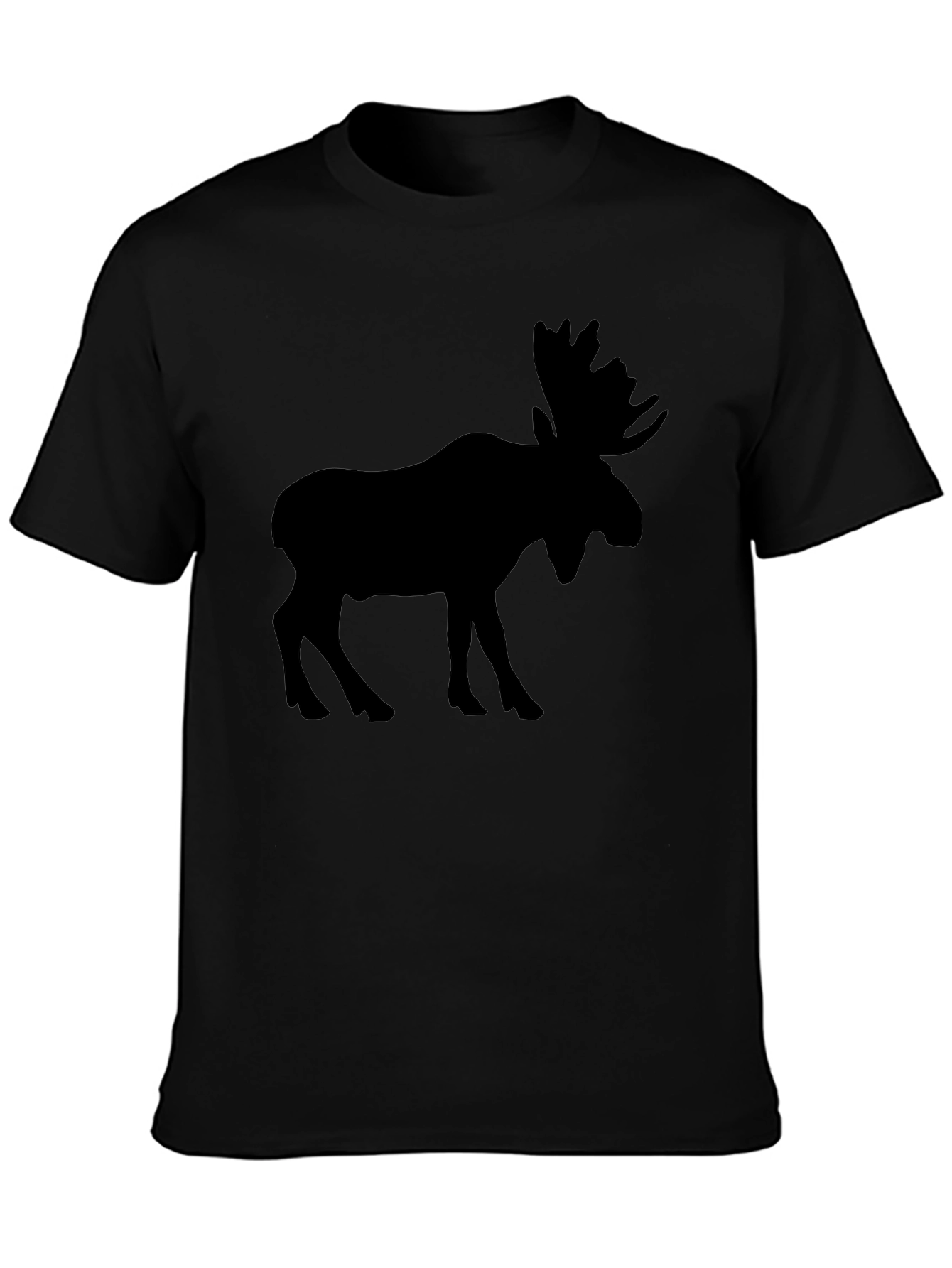Moose Silhouette Black T-Shirt