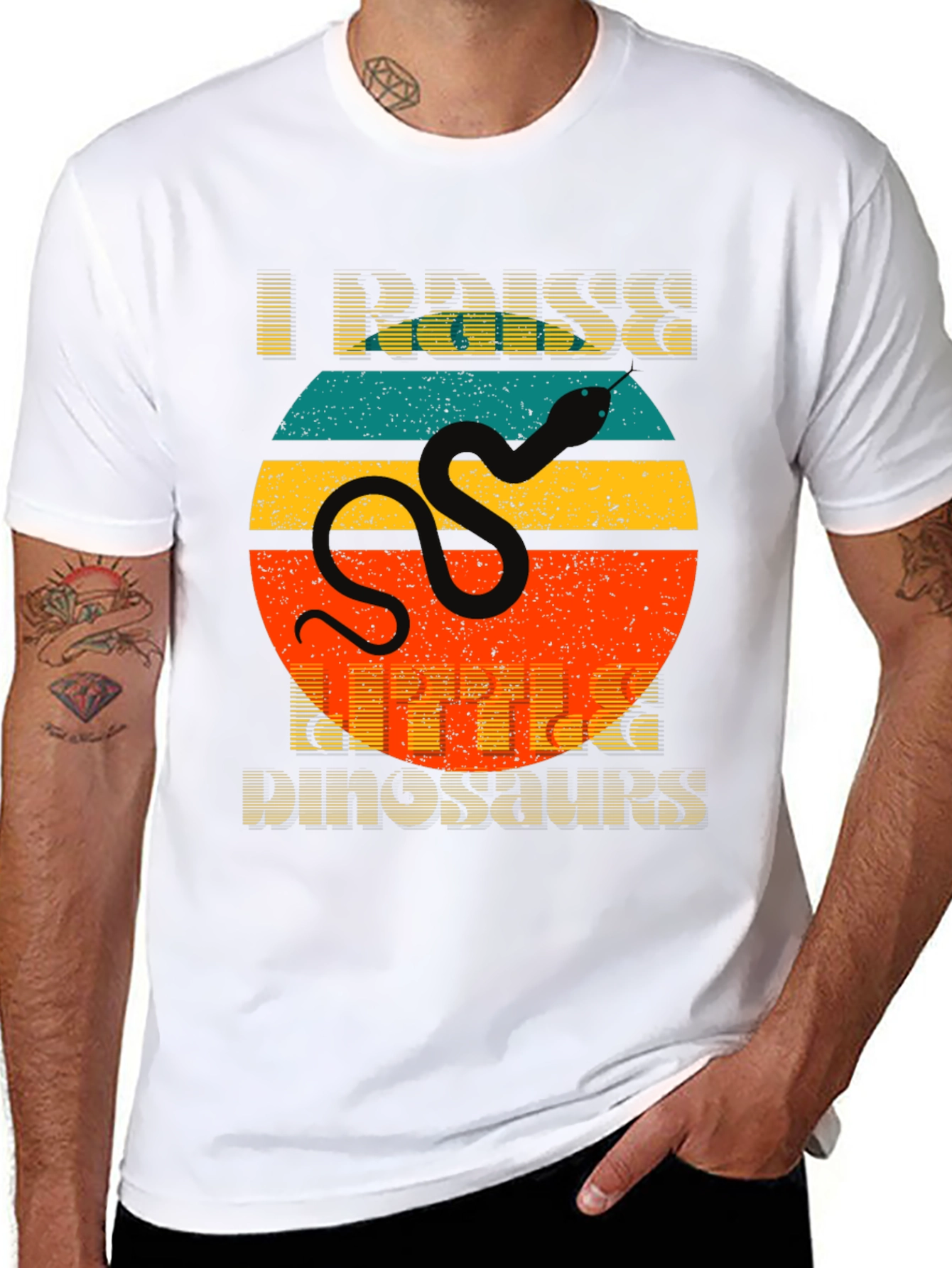 I Raise Little Dinosaurs Snake Graphic T-Shirt