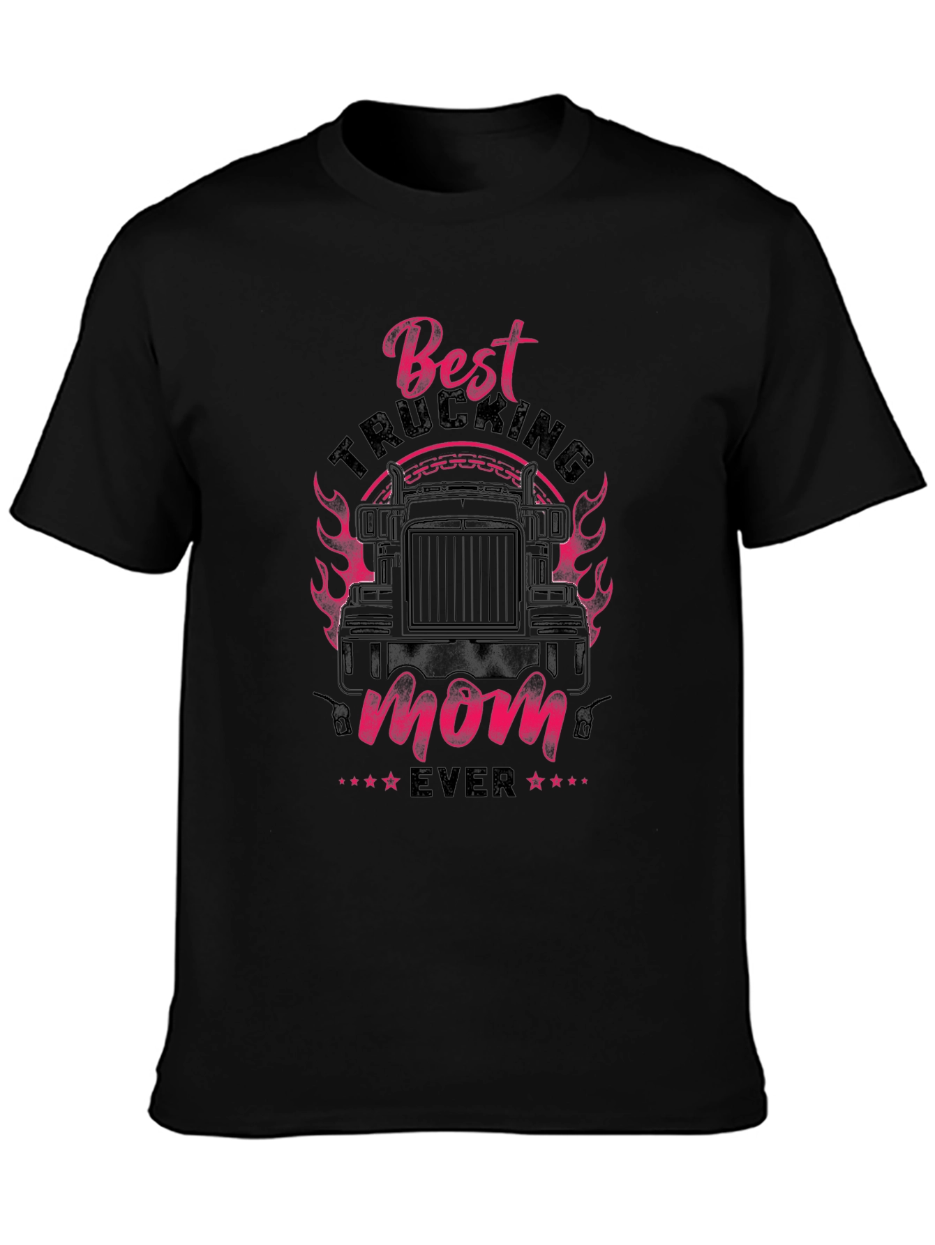 Best Trucking Mom Ever T-Shirt - Black