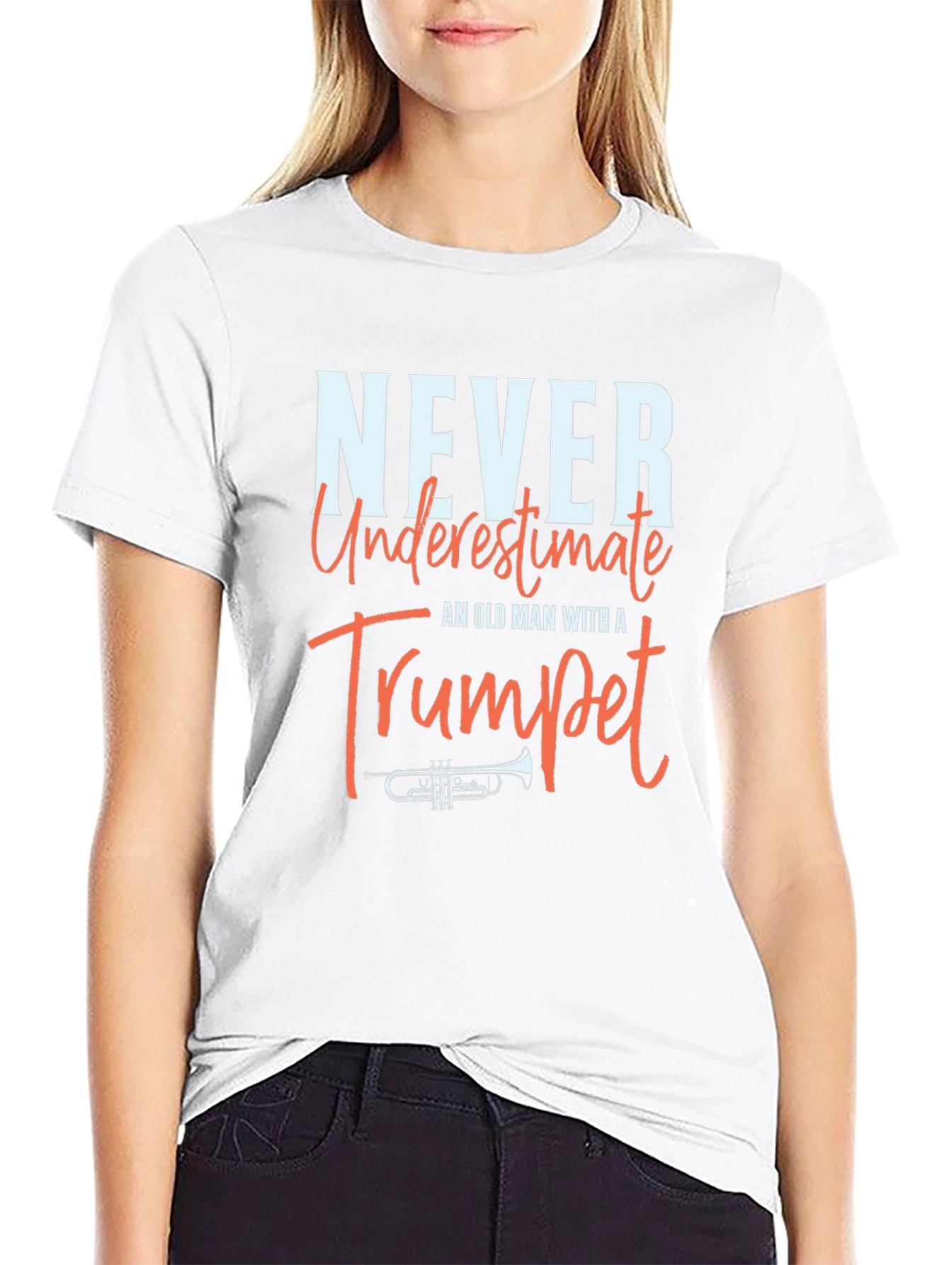 Never Underestimate Trumpet Old Man T-Shirt