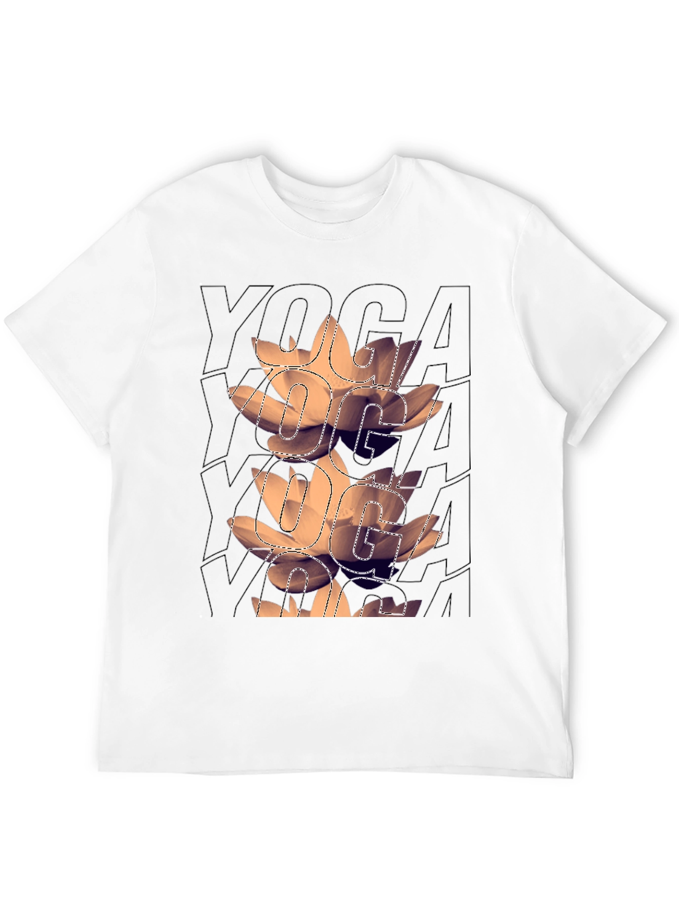 Yoga Lotus Graphic Black T-Shirt
