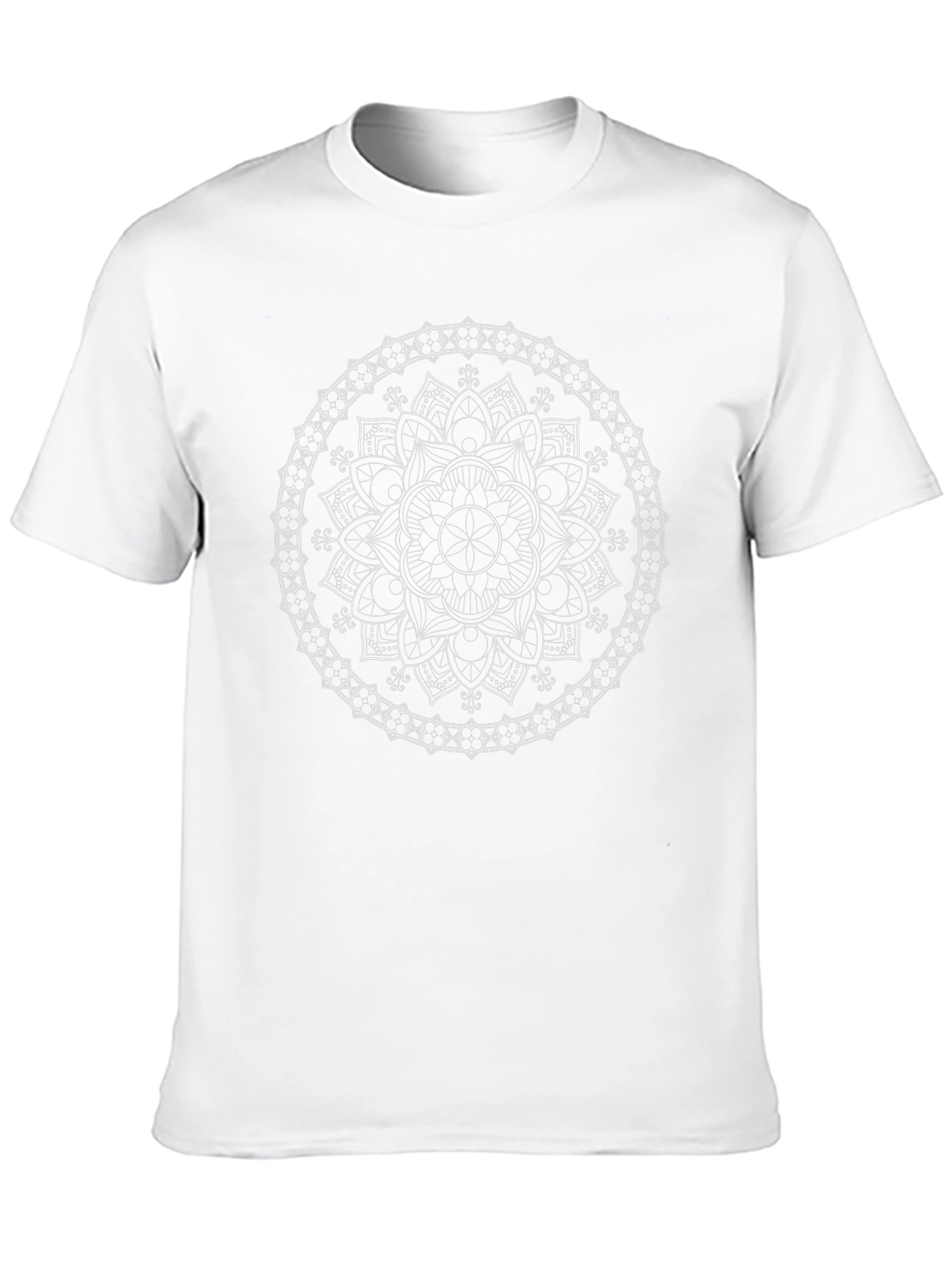 Mens Black T-Shirt with Mandala Design
