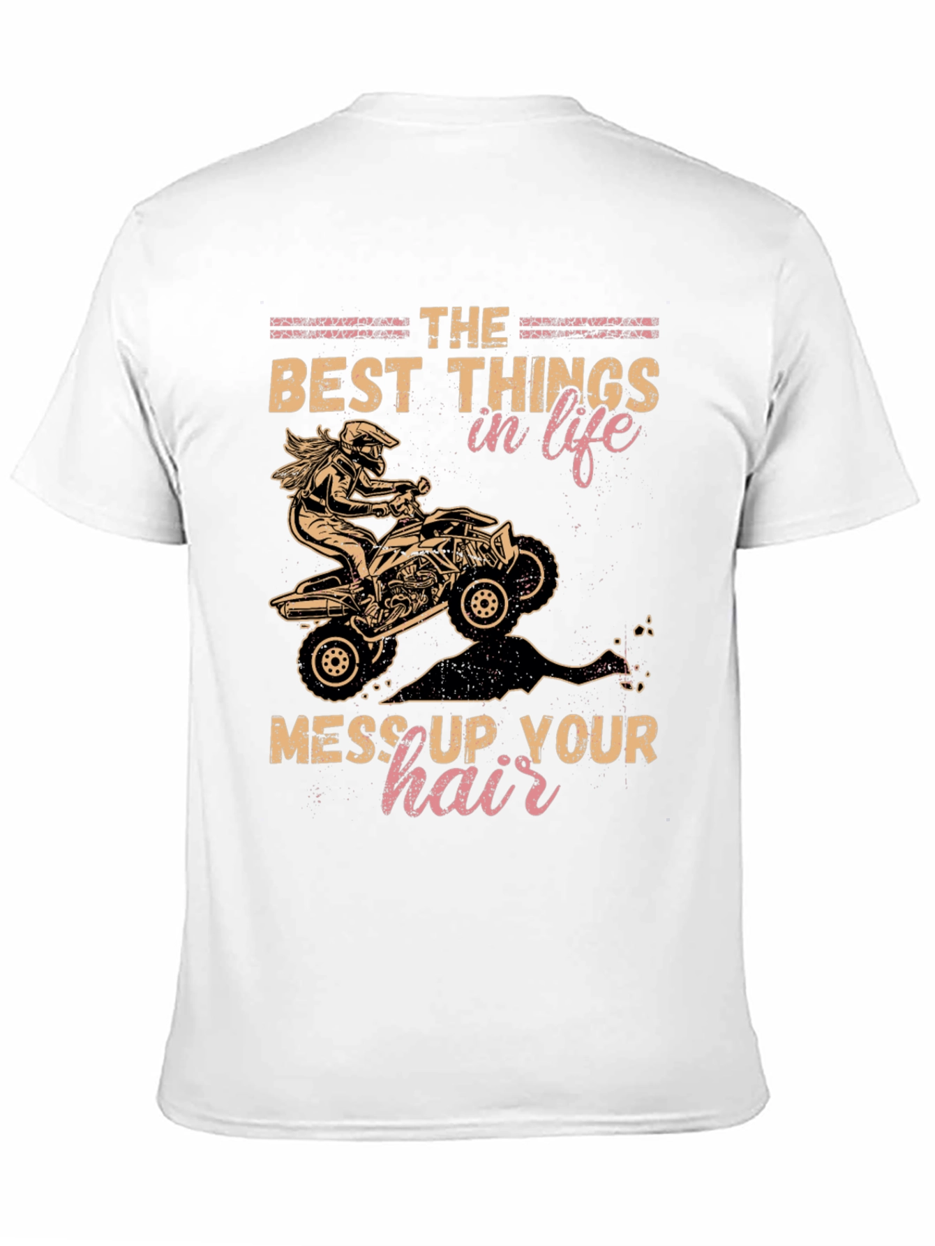 ATV Rider Messy Hair T-Shirt - Off Road Fun