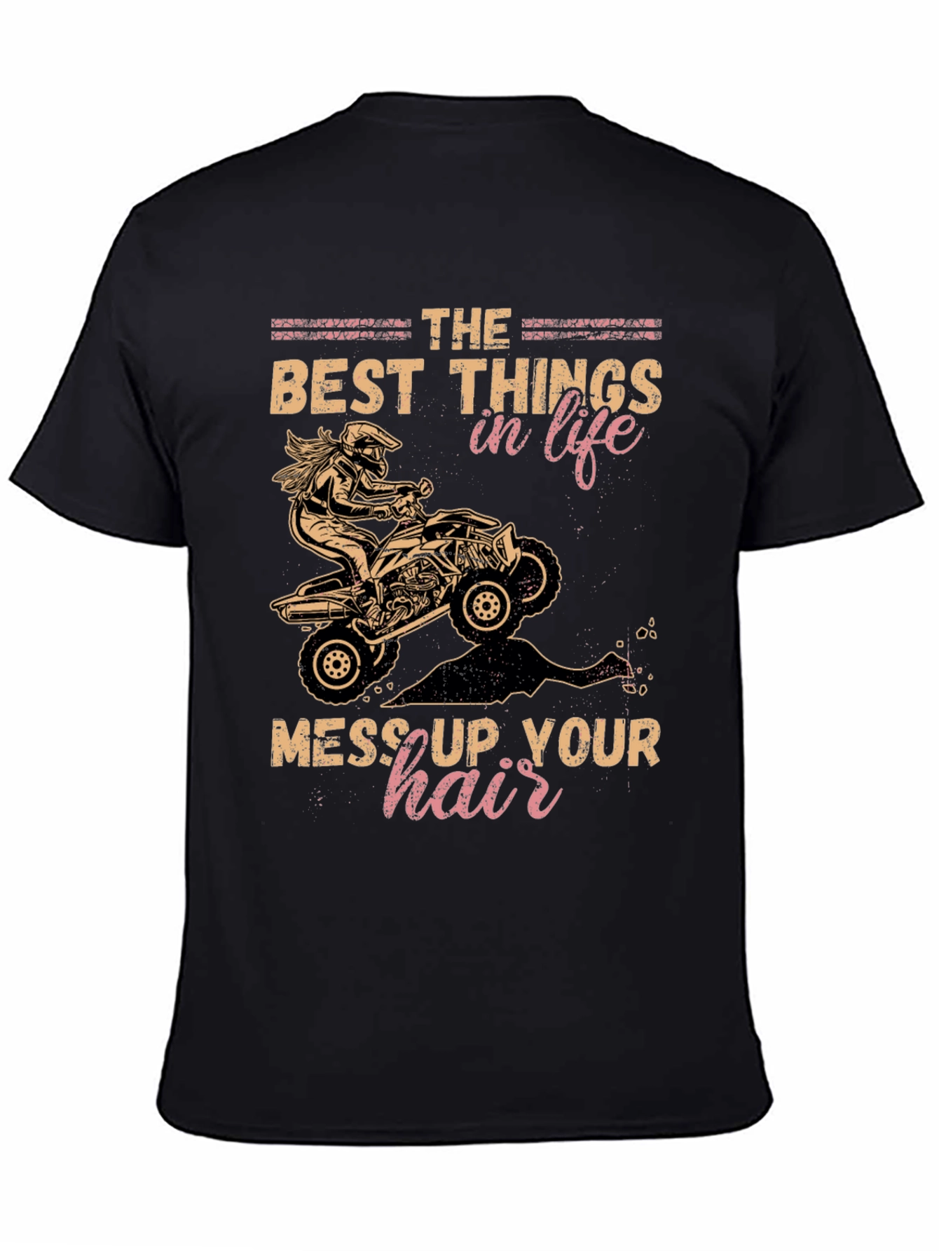 ATV Rider Messy Hair T-Shirt - Off Road Fun