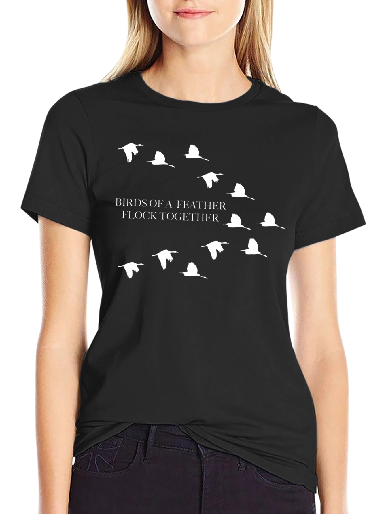 Birds of a Feather Graphic Tee - Black