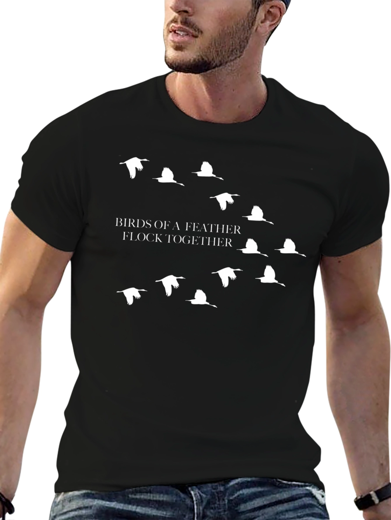 Birds of a Feather Graphic Tee - Black