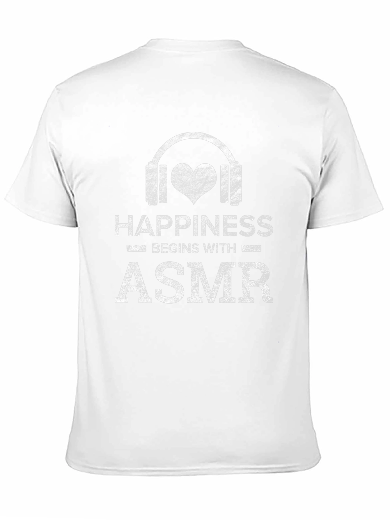 Happiness Begins With ASMR Black Graphic T-Shirt