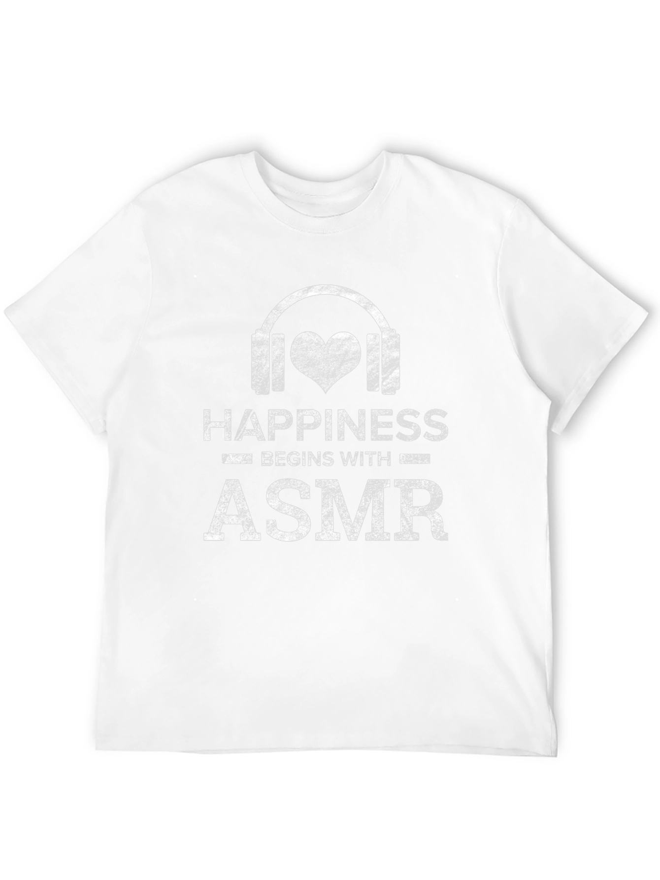 Happiness Begins With ASMR Black Graphic T-Shirt