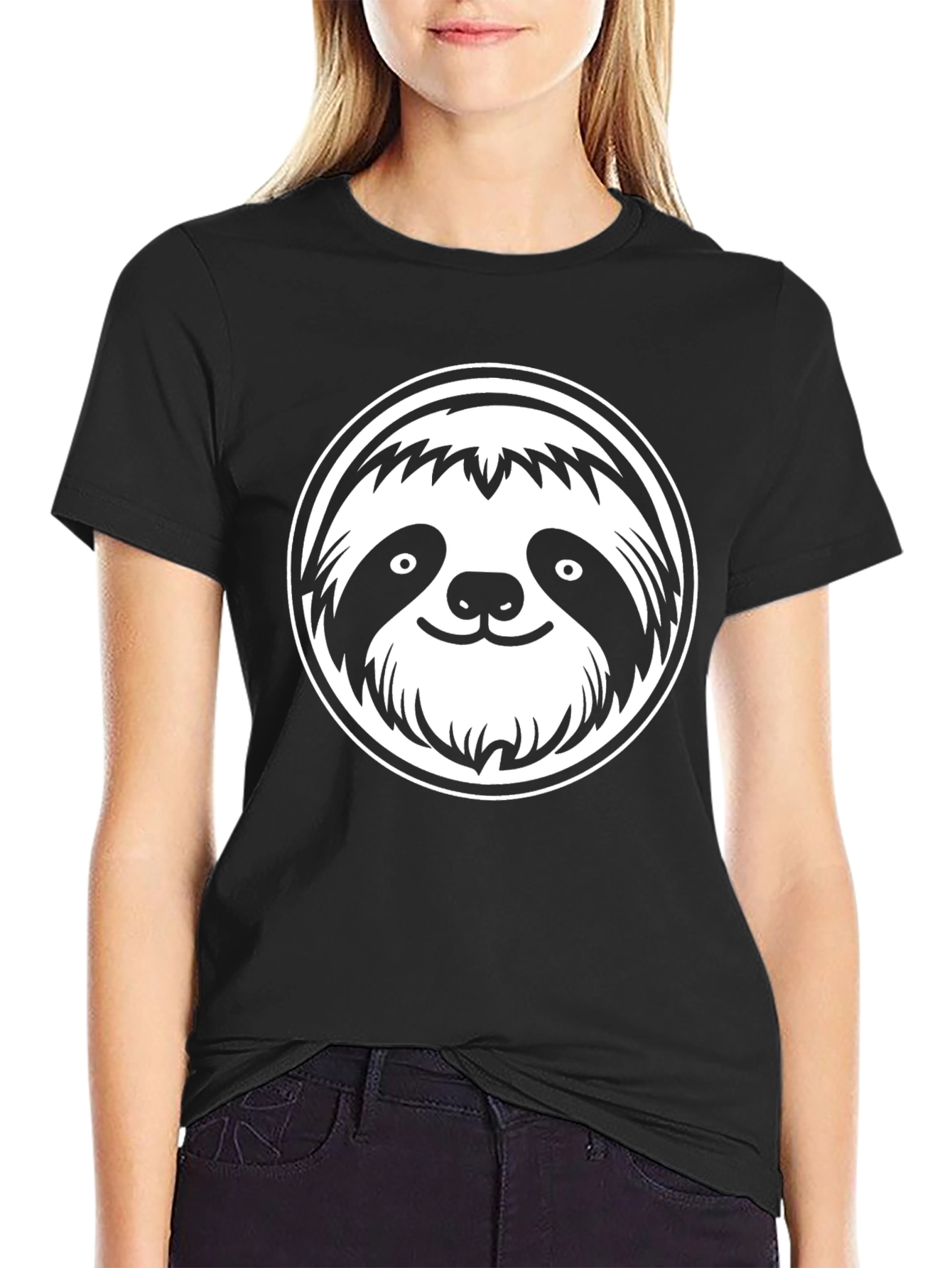 Cool Sloth Graphic T-Shirt - Black