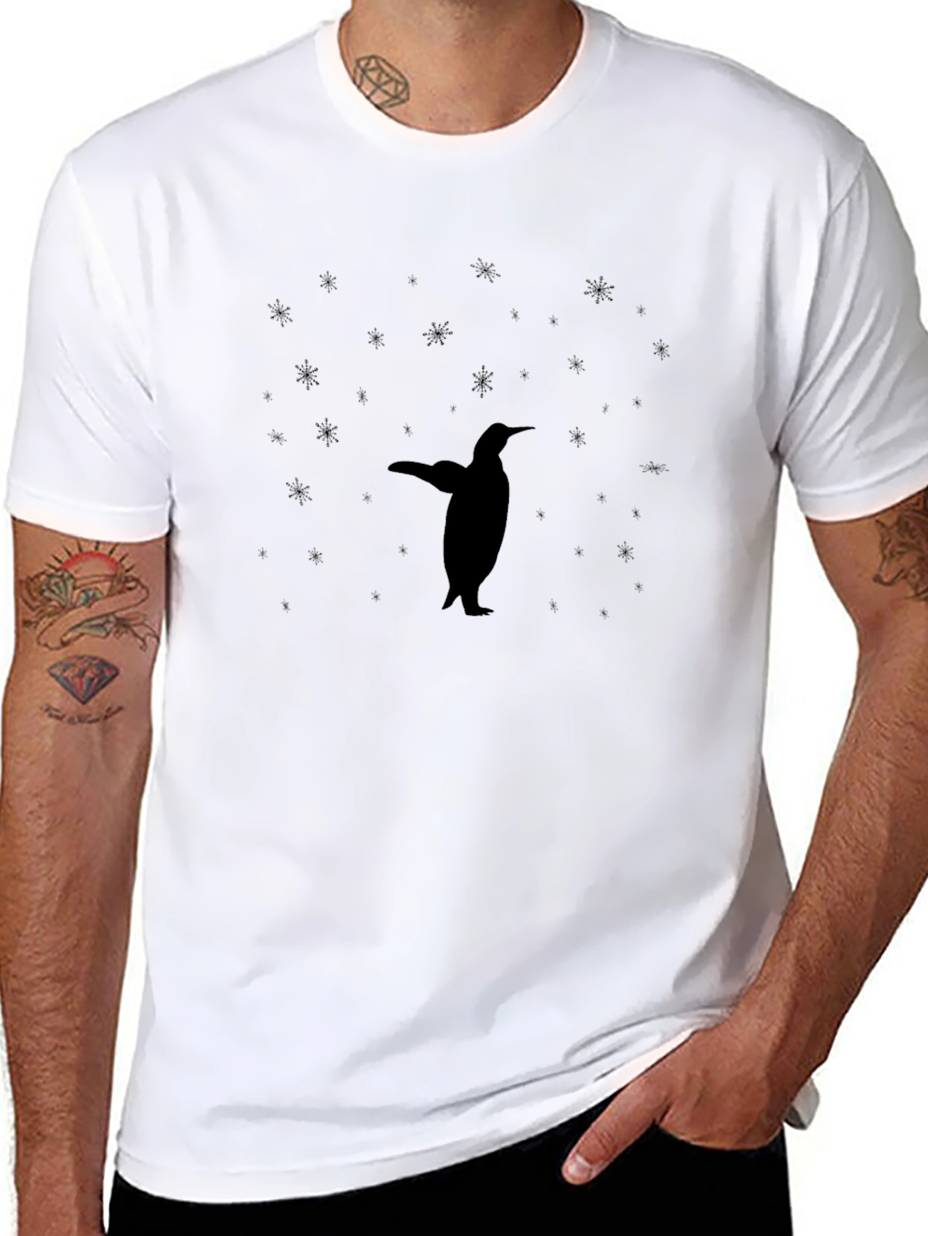 Penguin Silhouette Black T-Shirt