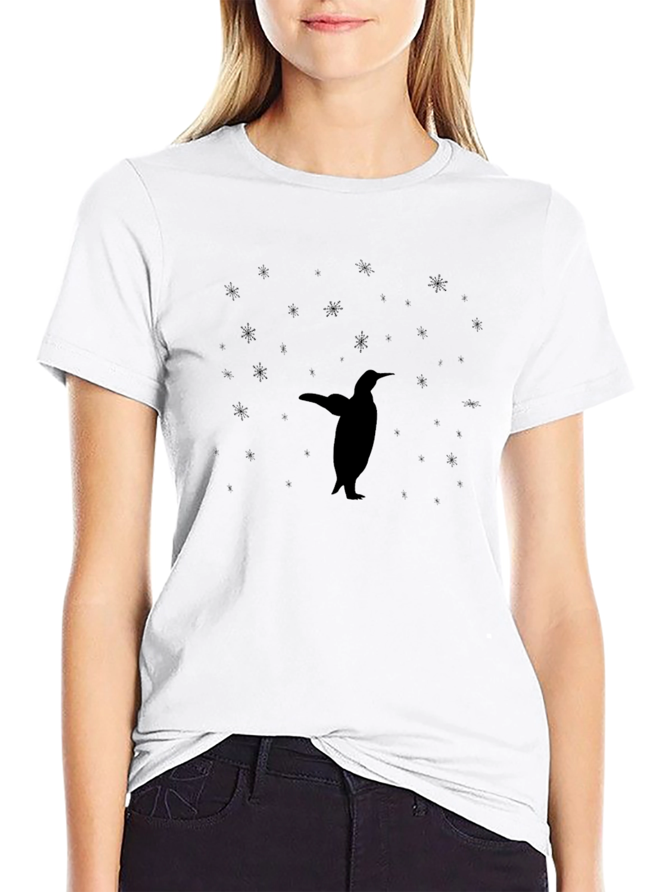 Penguin Silhouette Black T-Shirt
