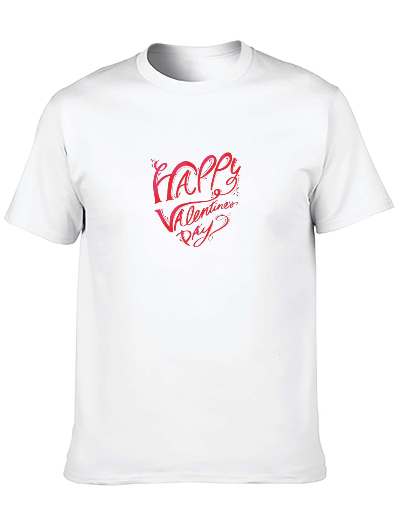 Happy Valentines Day Graphic Tee - Black