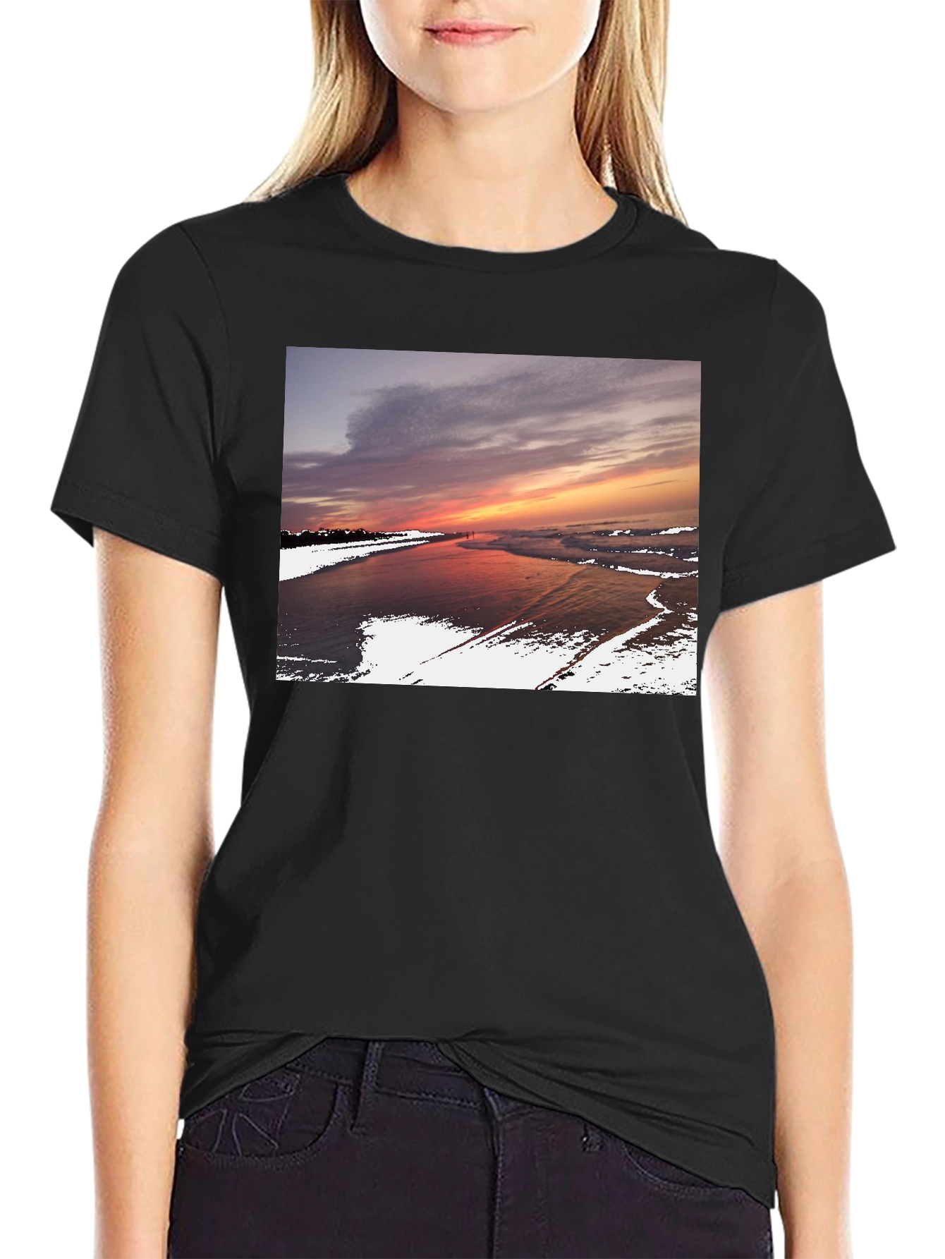 Sunset Beach Graphic Tee - Premium Comfort