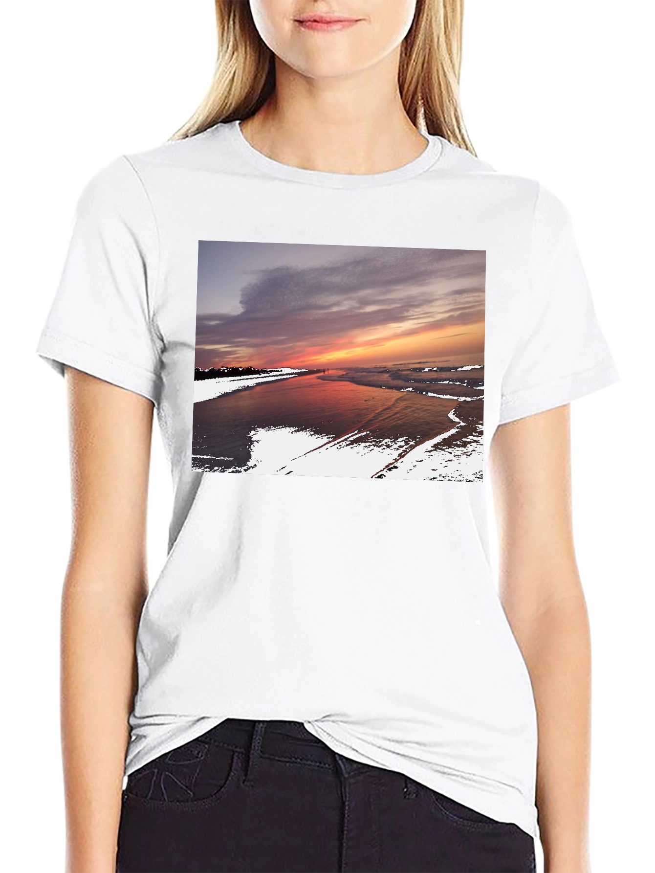 Sunset Beach Graphic Tee - Premium Comfort