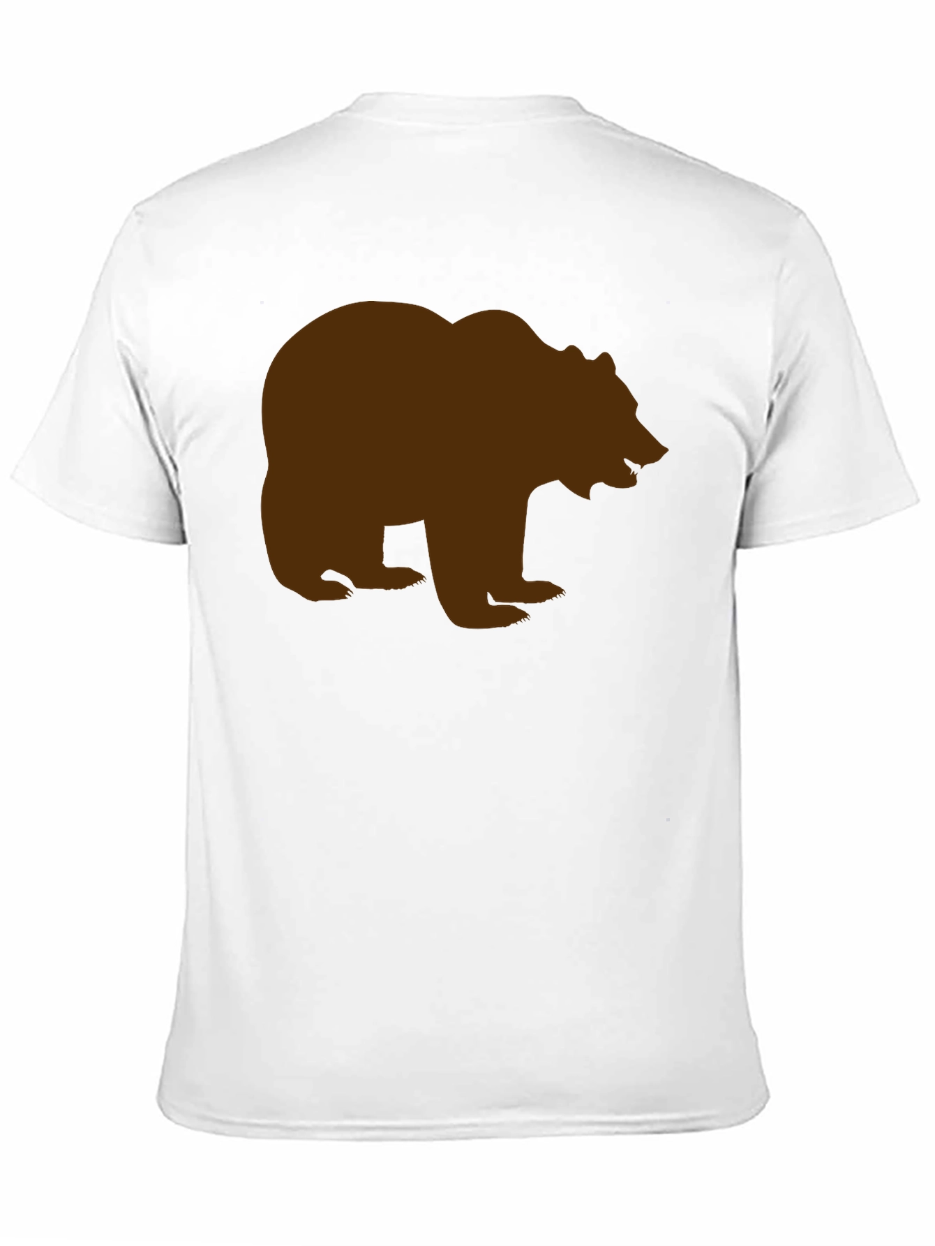 Bear Silhouette Tee - Black Cotton Graphic T-Shirt