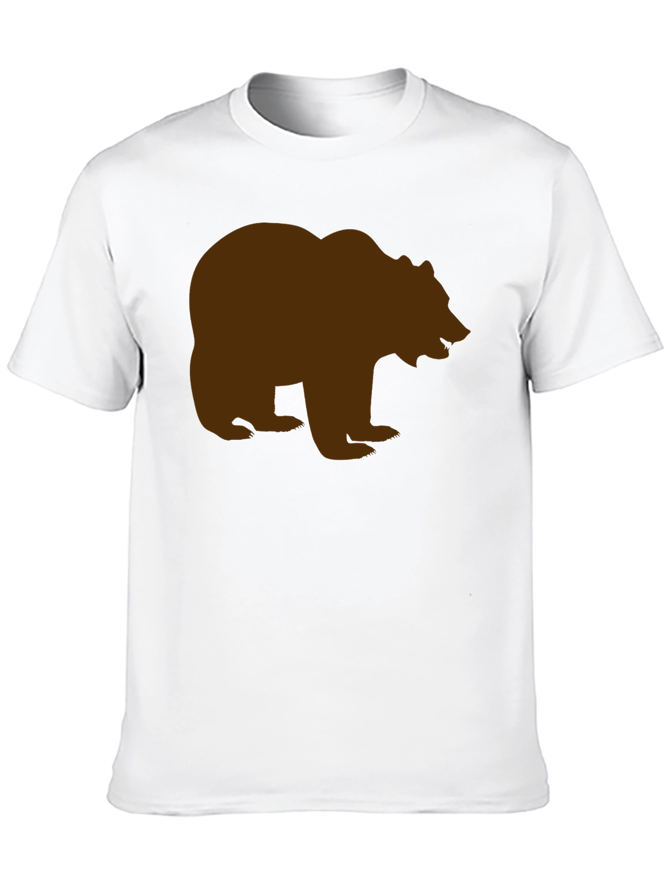 Bear Silhouette Tee - Black Cotton Graphic T-Shirt