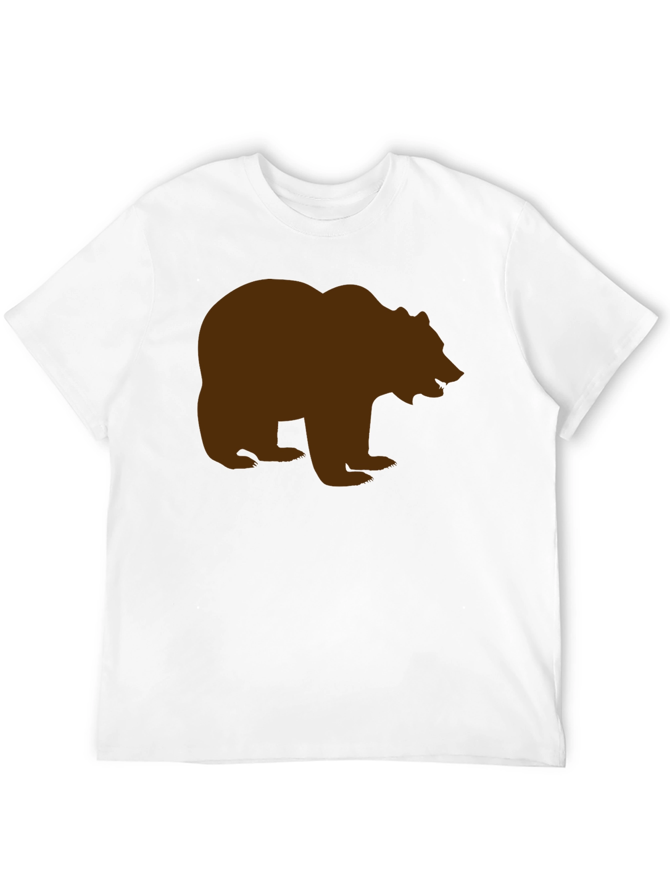Bear Silhouette Tee - Black Cotton Graphic T-Shirt