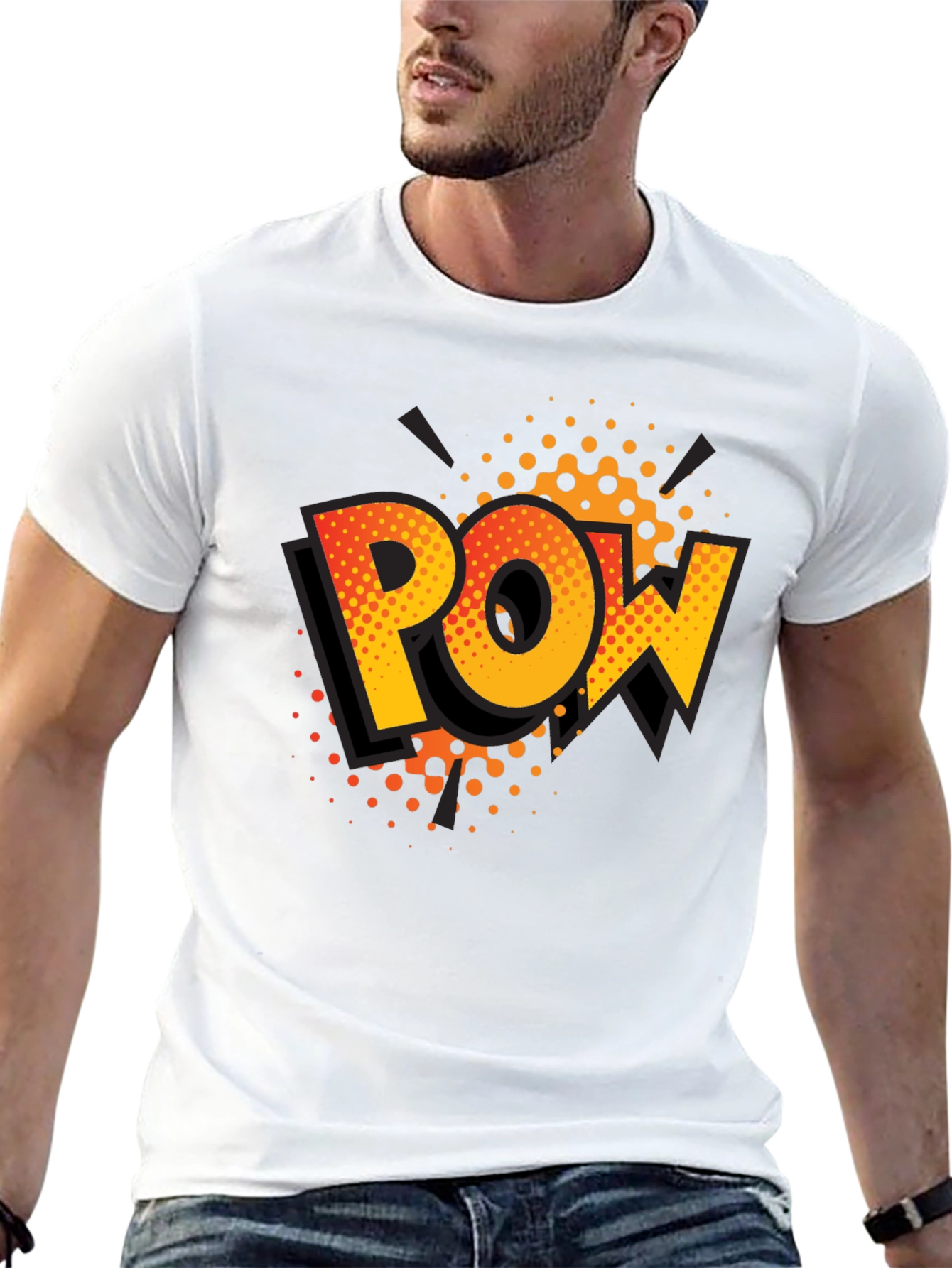 Comic POW Graphic Black T-Shirt