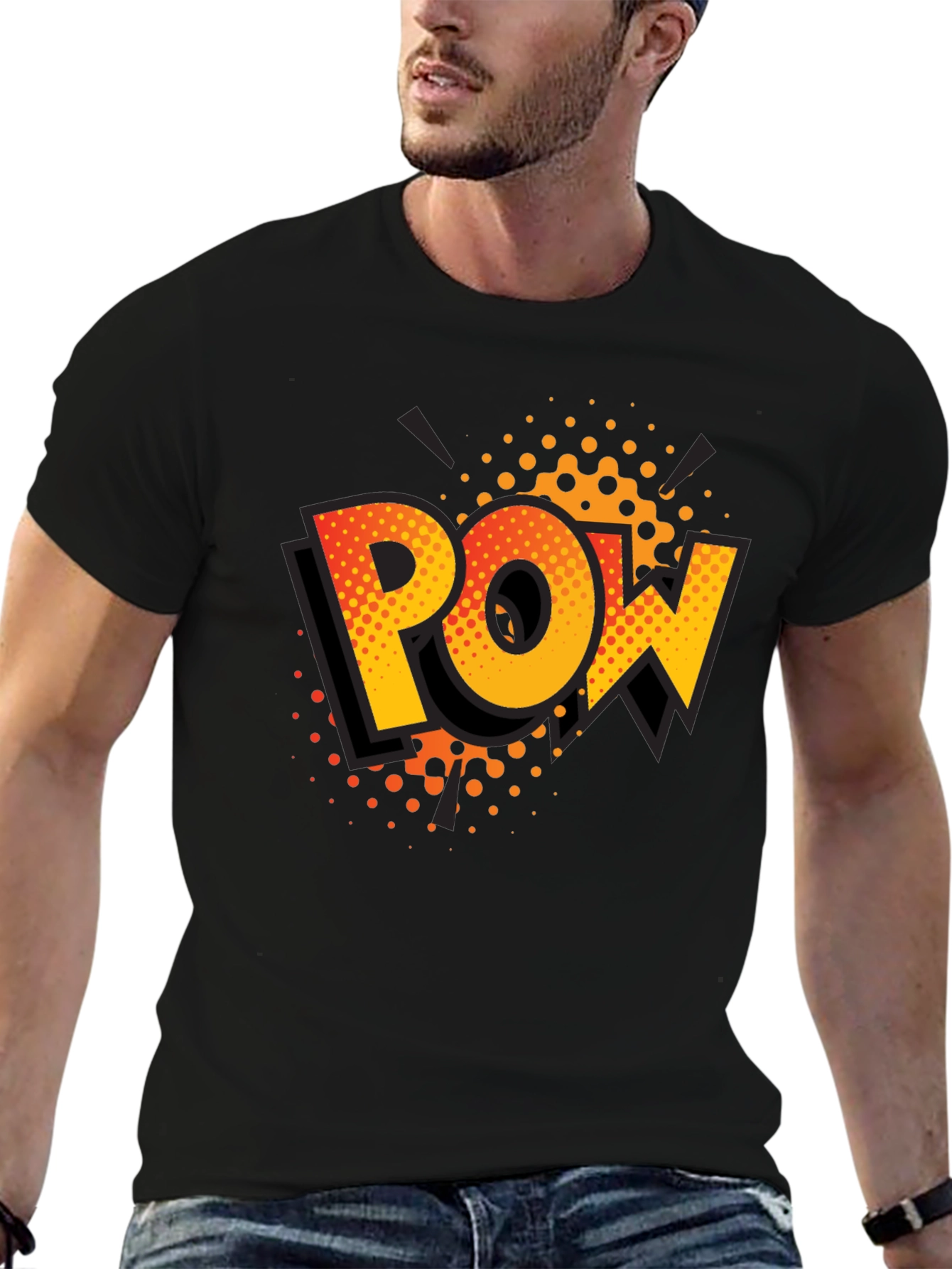 Comic POW Graphic Black T-Shirt