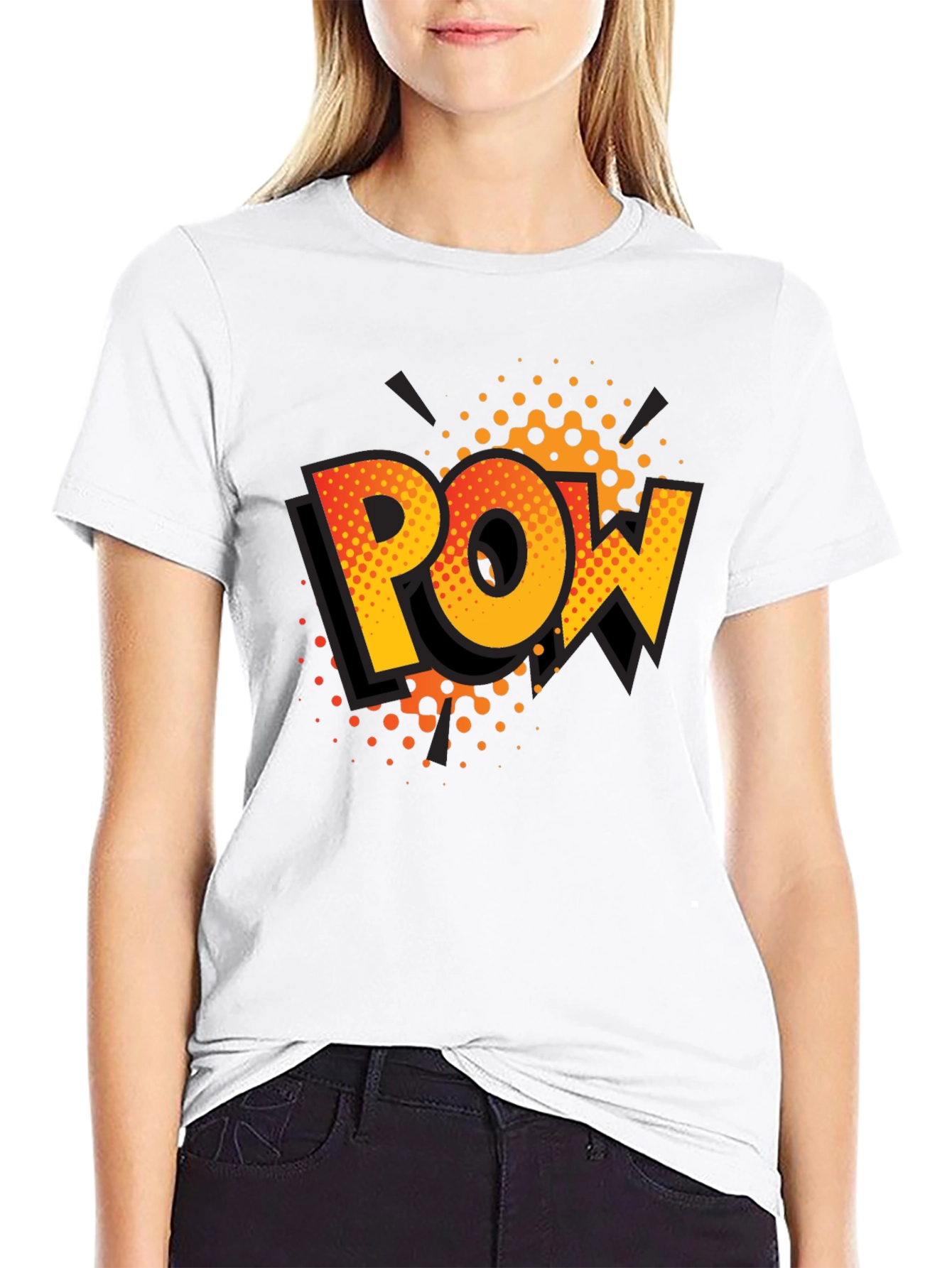 Comic POW Graphic Black T-Shirt