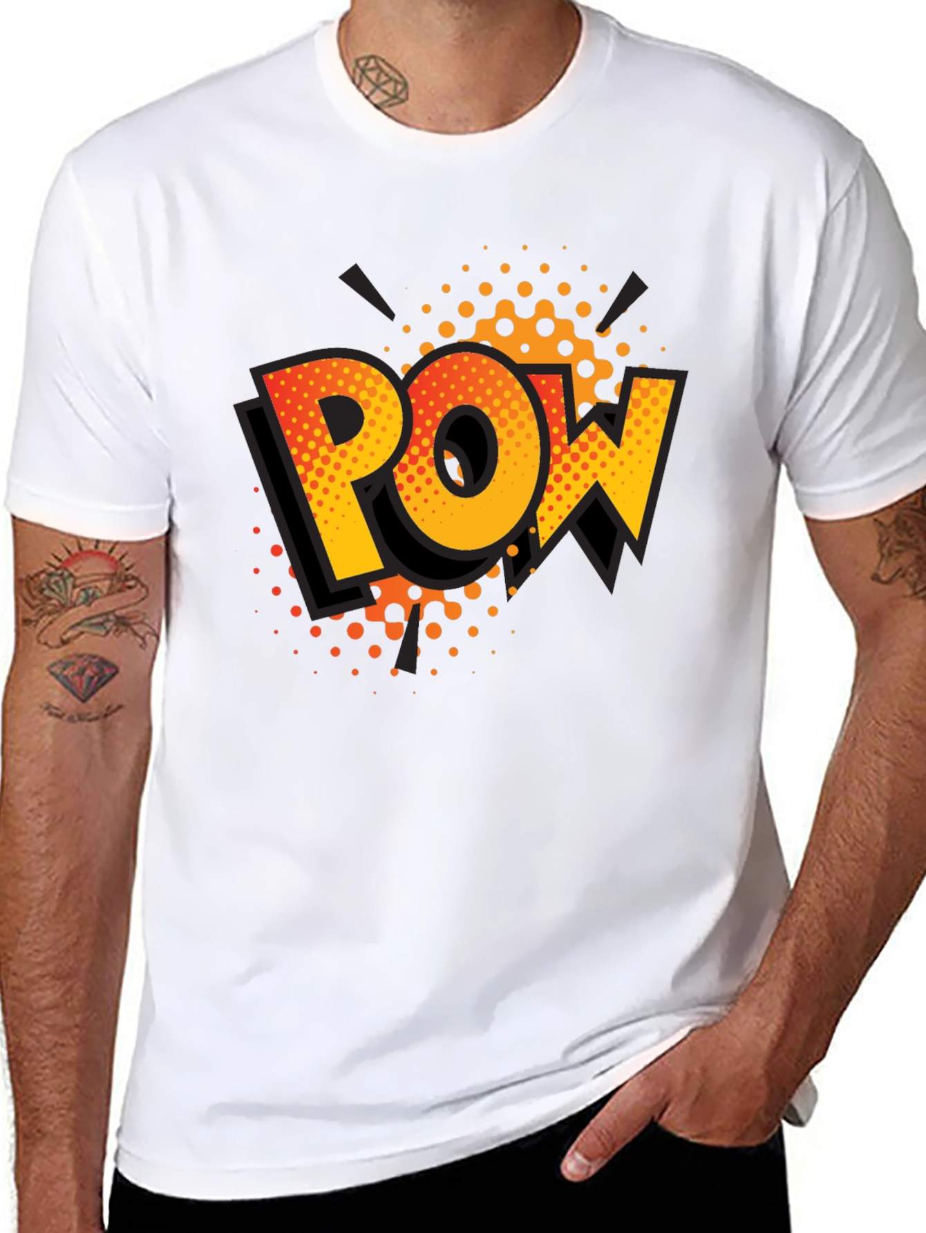 Comic POW Graphic Black T-Shirt