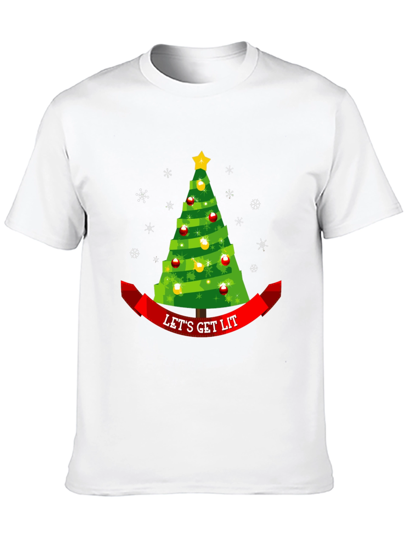 Lets Get Lit Christmas Tree Tee