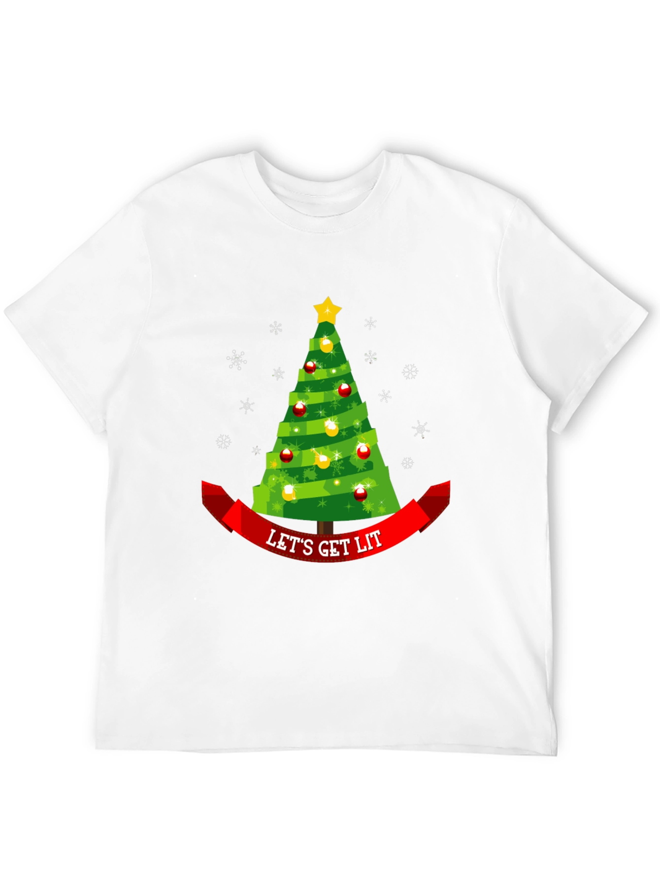 Lets Get Lit Christmas Tree Tee