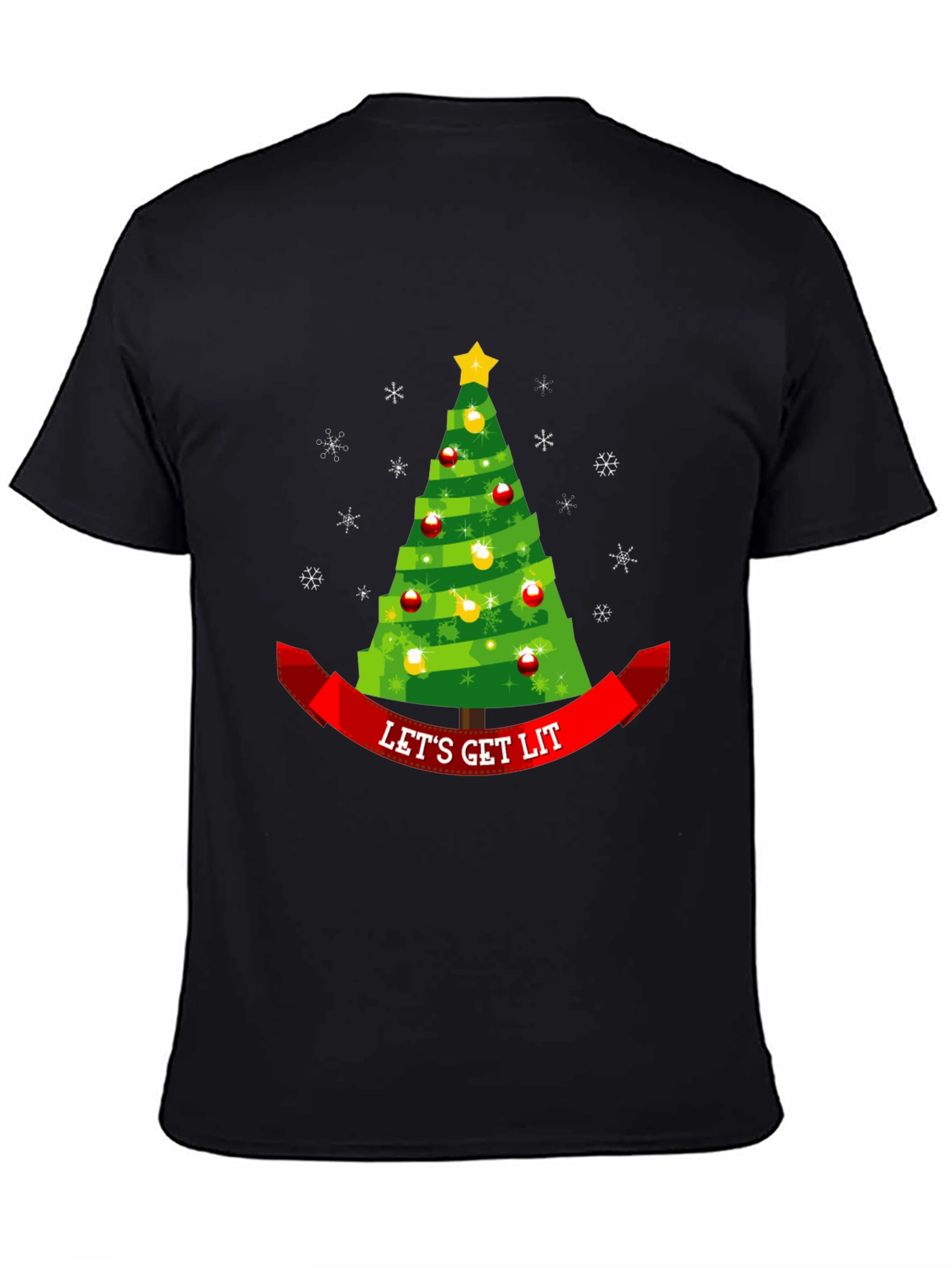 Lets Get Lit Christmas Tree Tee