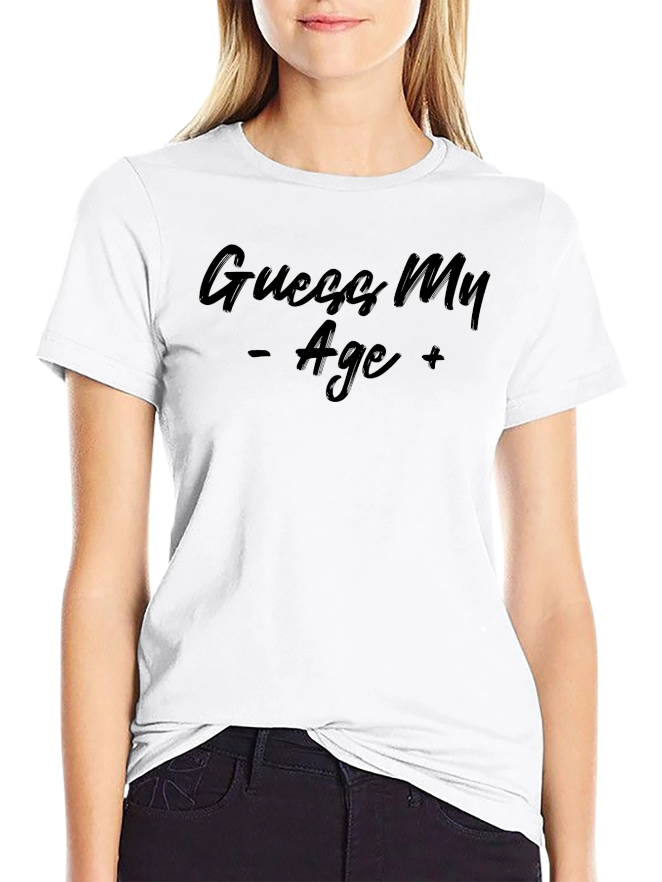 Guess My Age Black T-Shirt - Fun Casual Tee