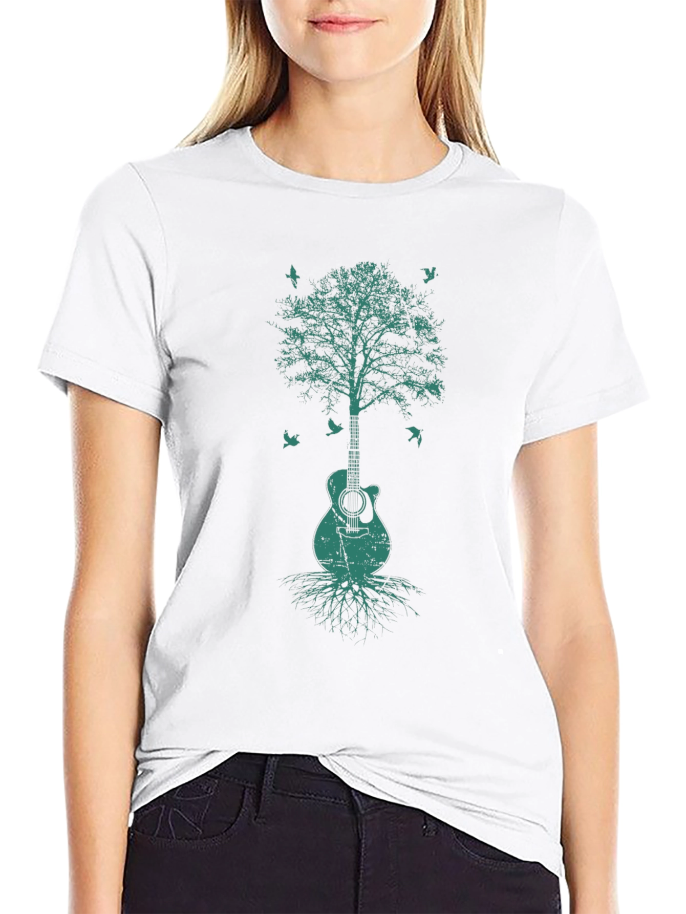 Guitar Tree Graphic Tee - Music & Nature Shirt