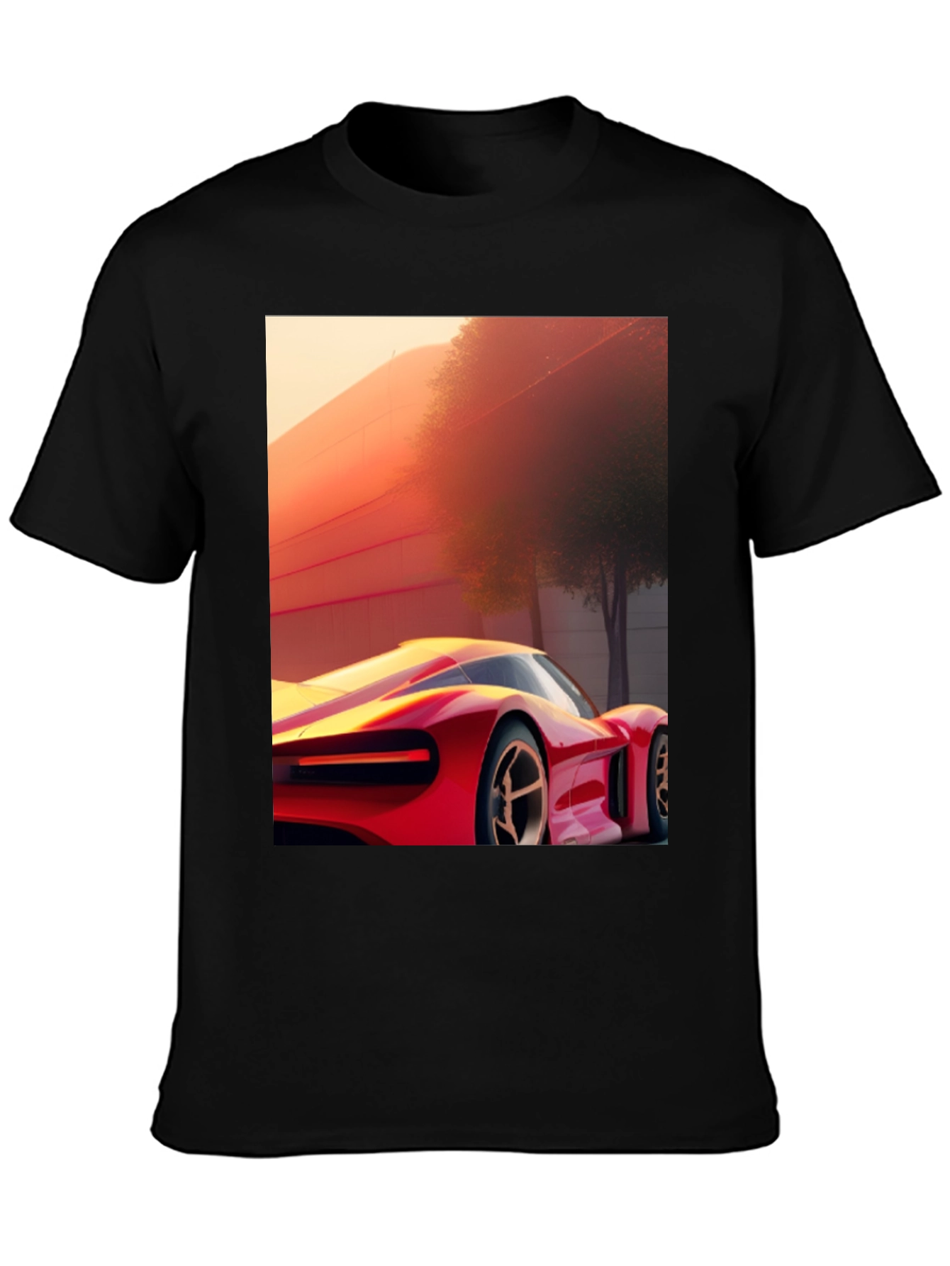 Sleek Car Graphic Tee - Modern Streetwear Style
