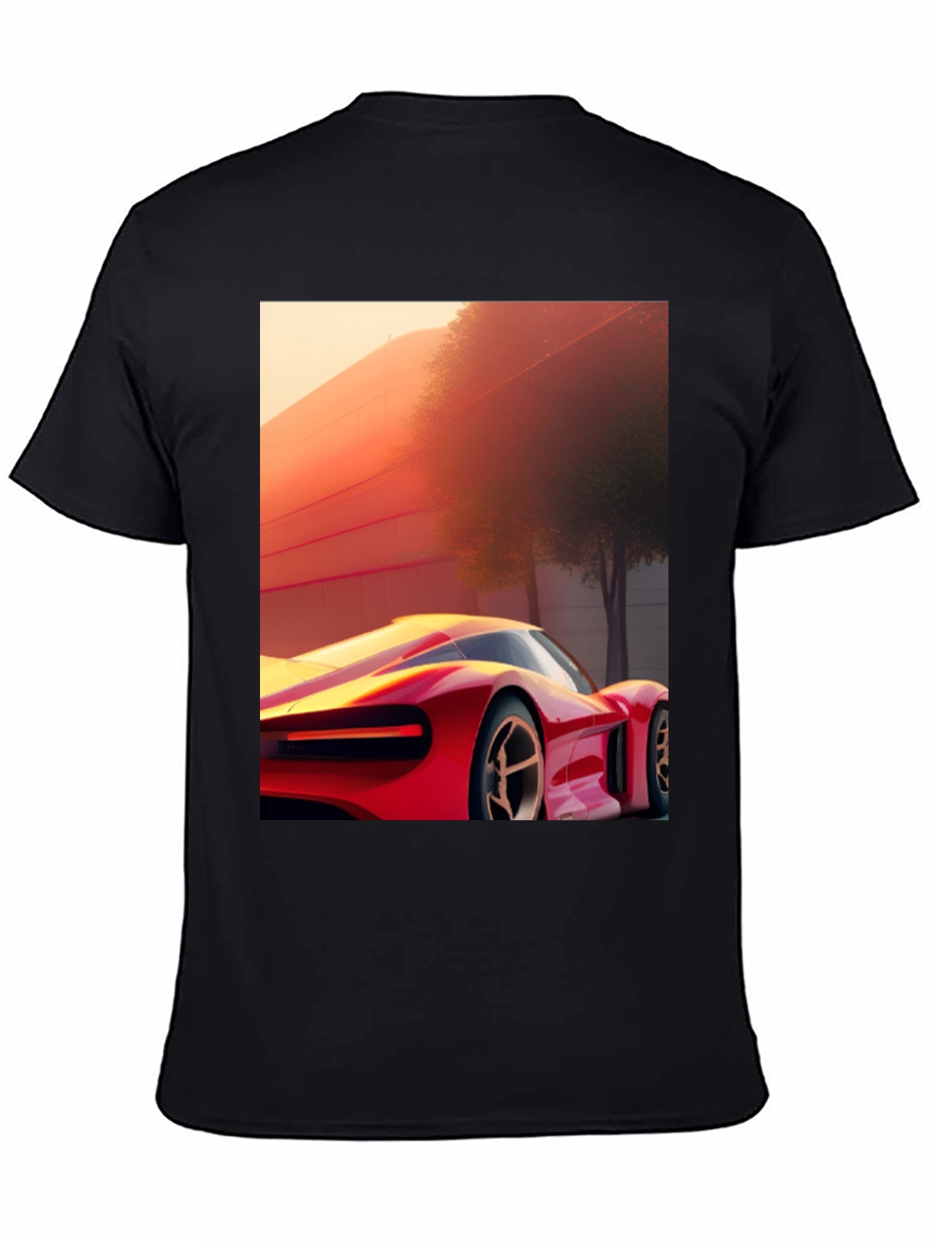 Sleek Car Graphic Tee - Modern Streetwear Style