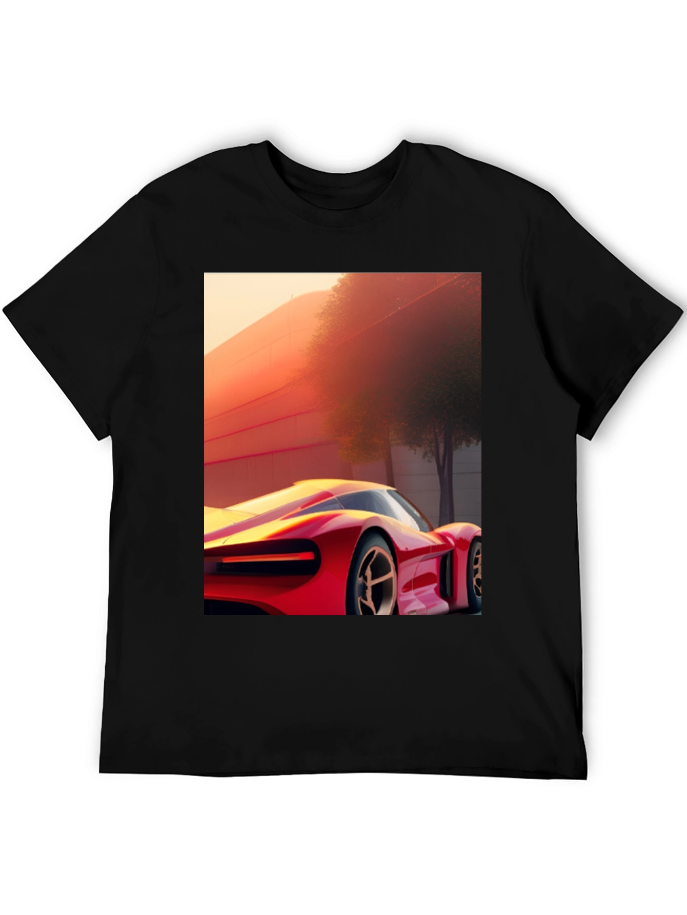 Sleek Car Graphic Tee - Modern Streetwear Style