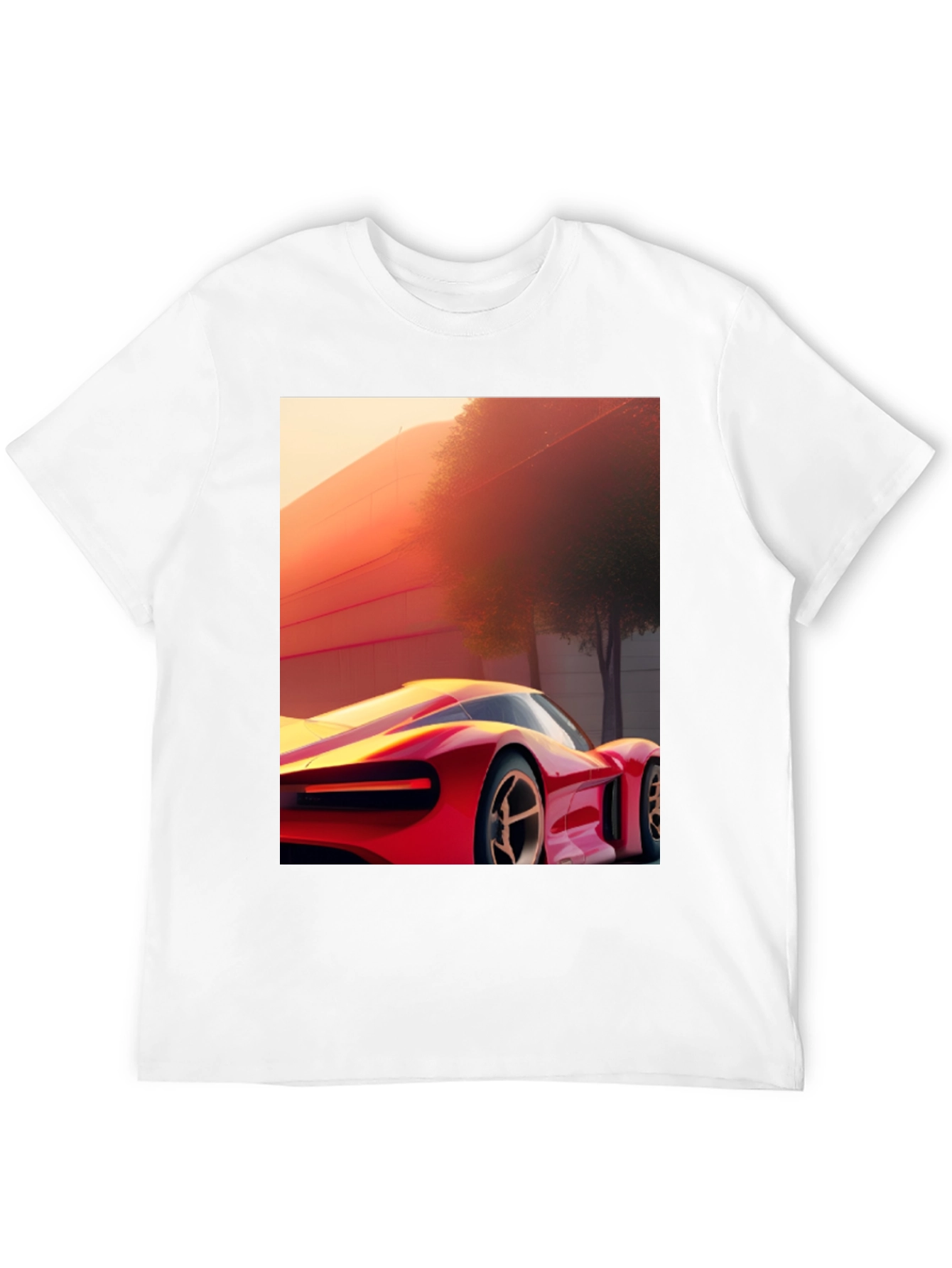 Sleek Car Graphic Tee - Modern Streetwear Style