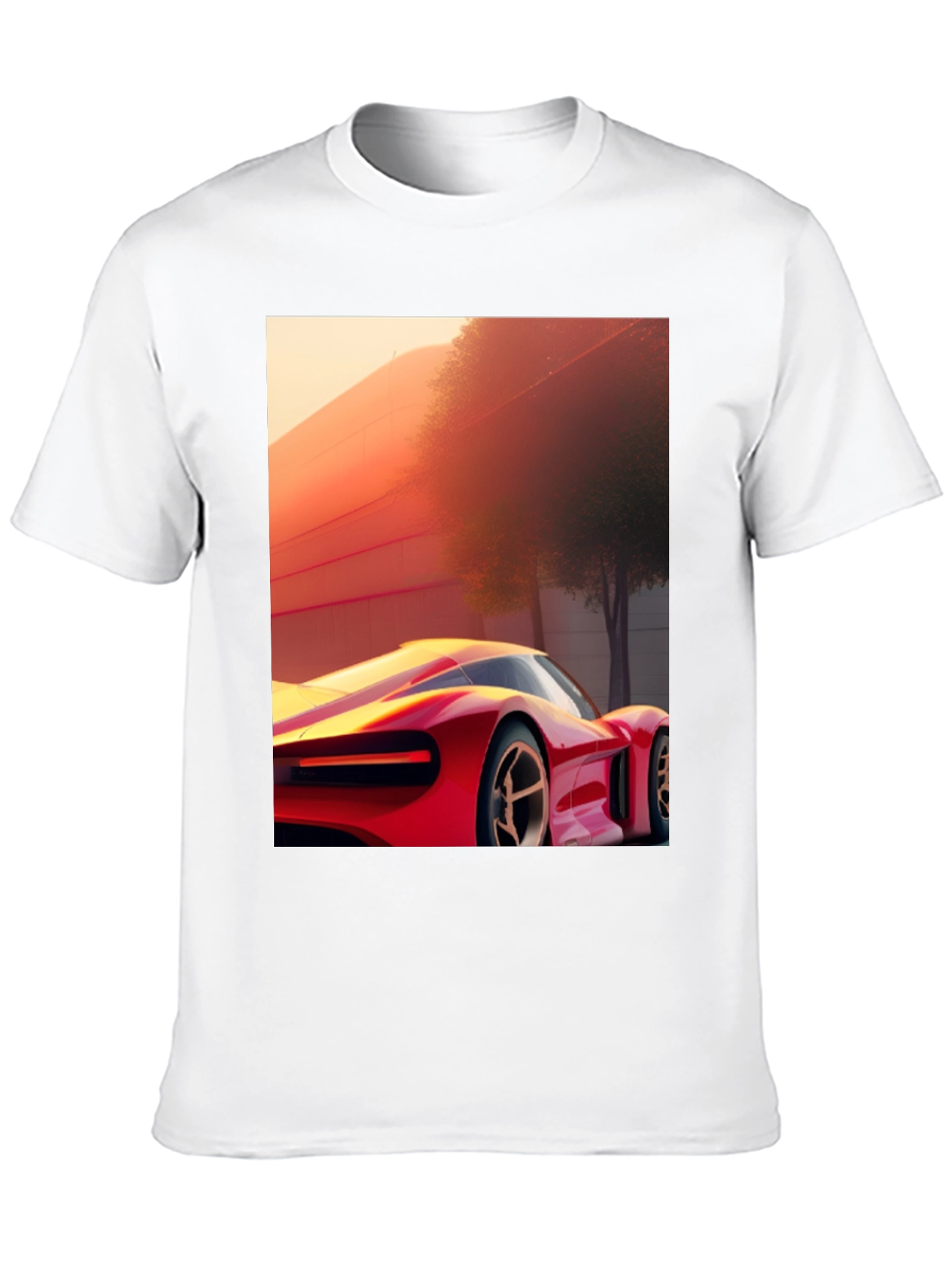 Sleek Car Graphic Tee - Modern Streetwear Style