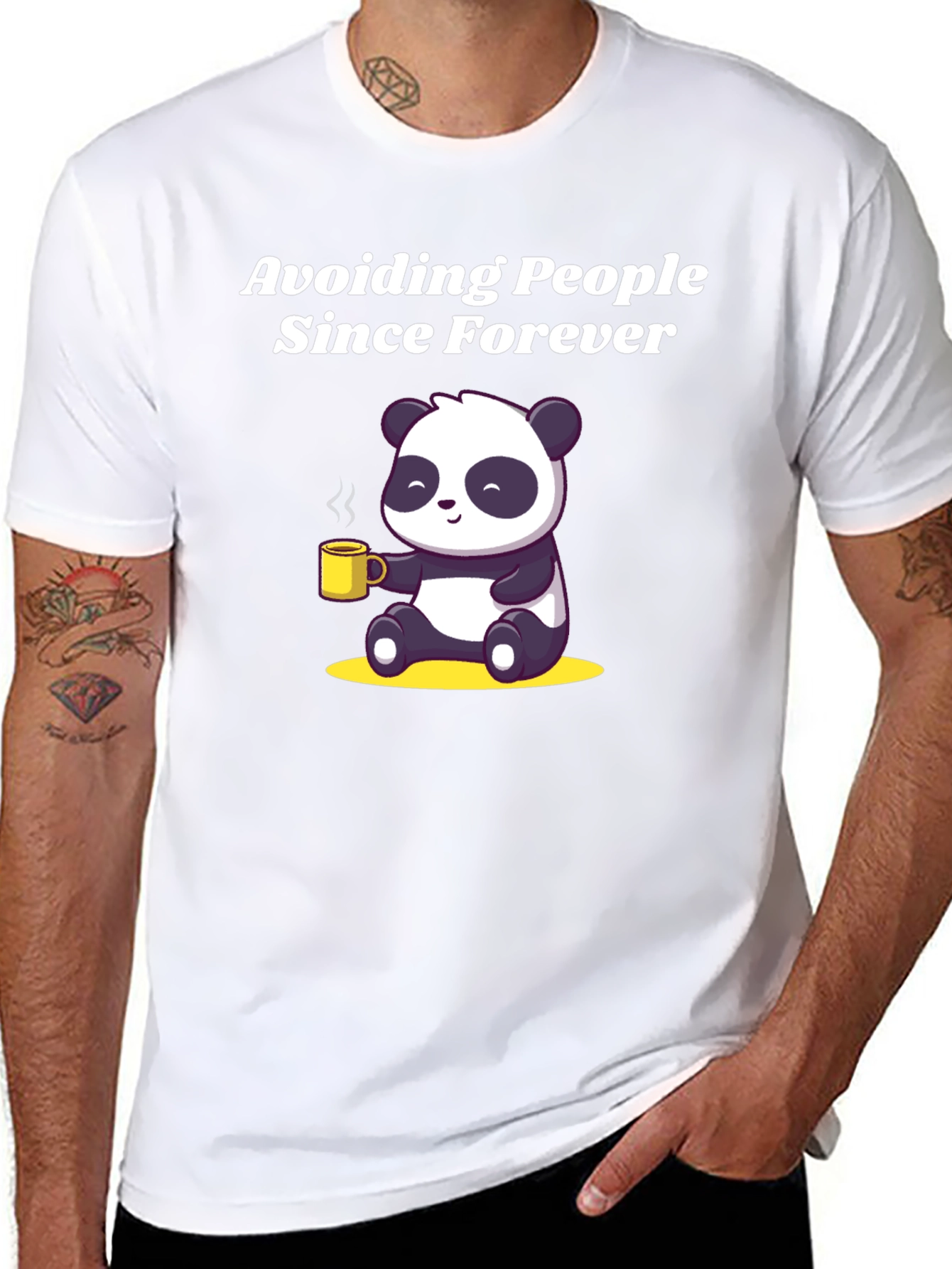 Avoiding People Since Forever Panda T-Shirt